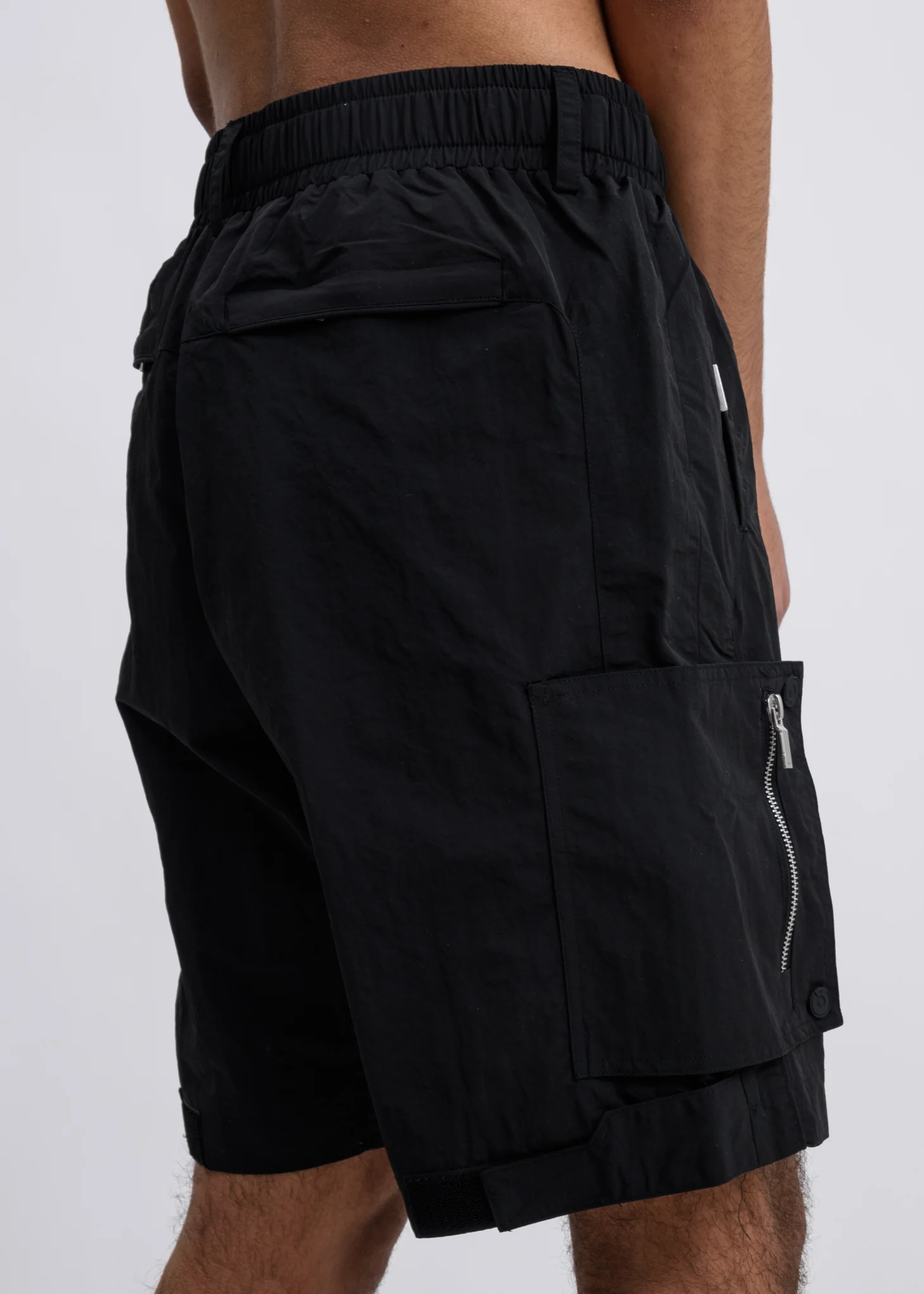 Black Side Pockets Track Shorts - Image 5