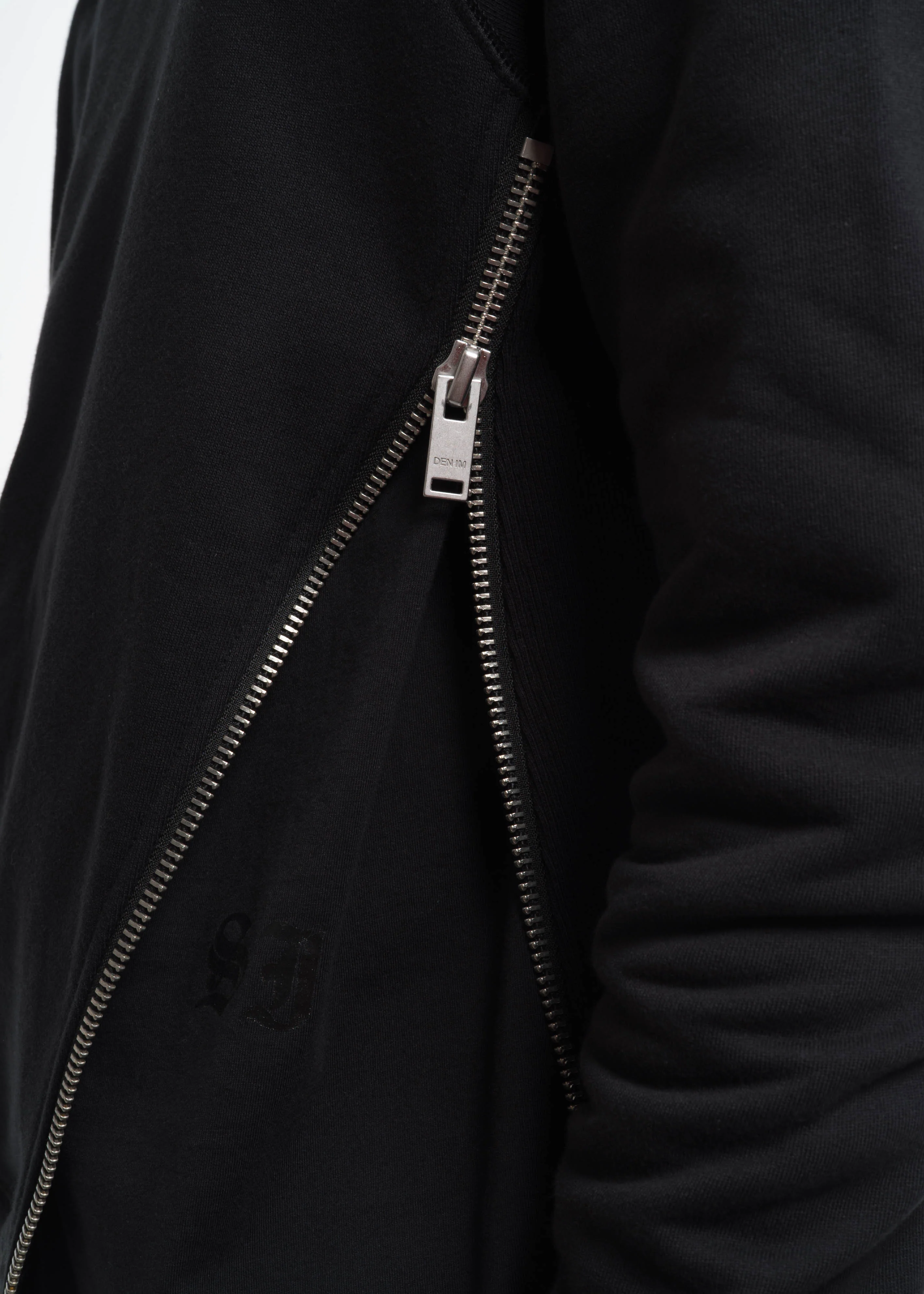 Black Side Zip Crew Sweatshirt - Image 4