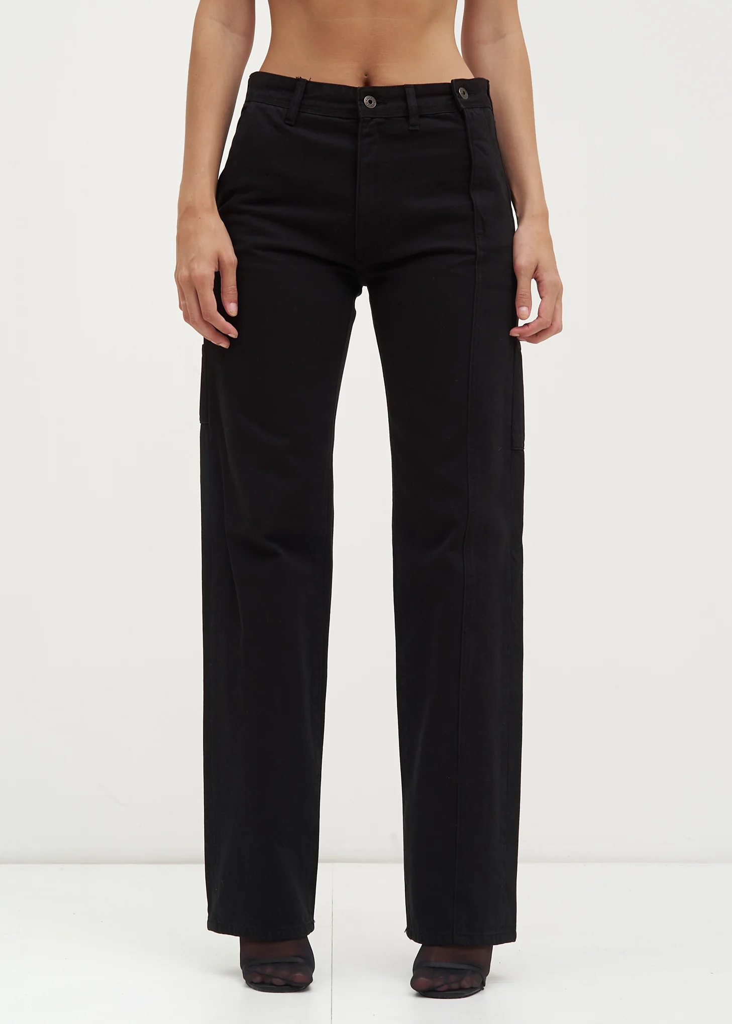 Black Side Zip Trousers
