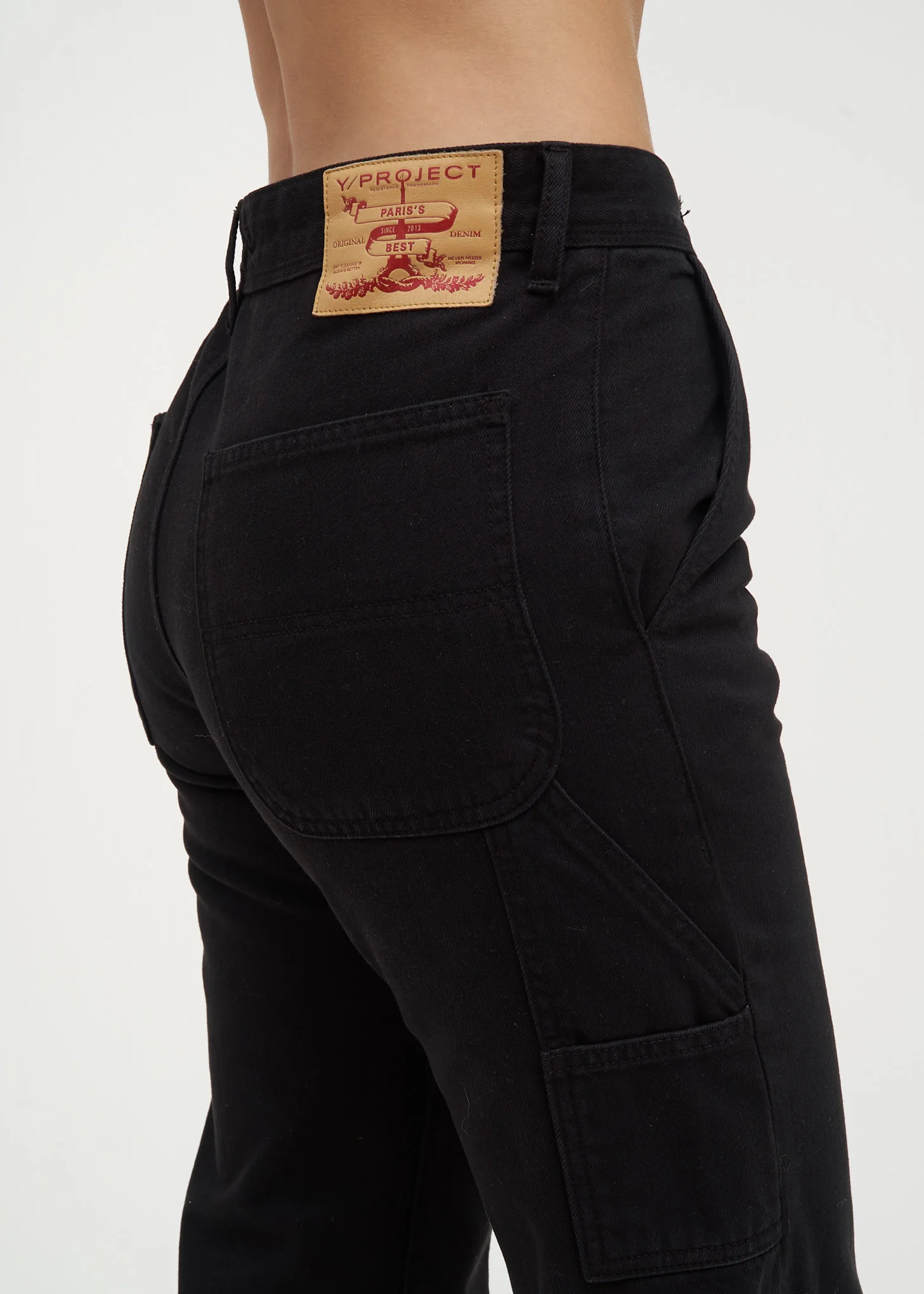 Black Side Zip Trousers - Image 5