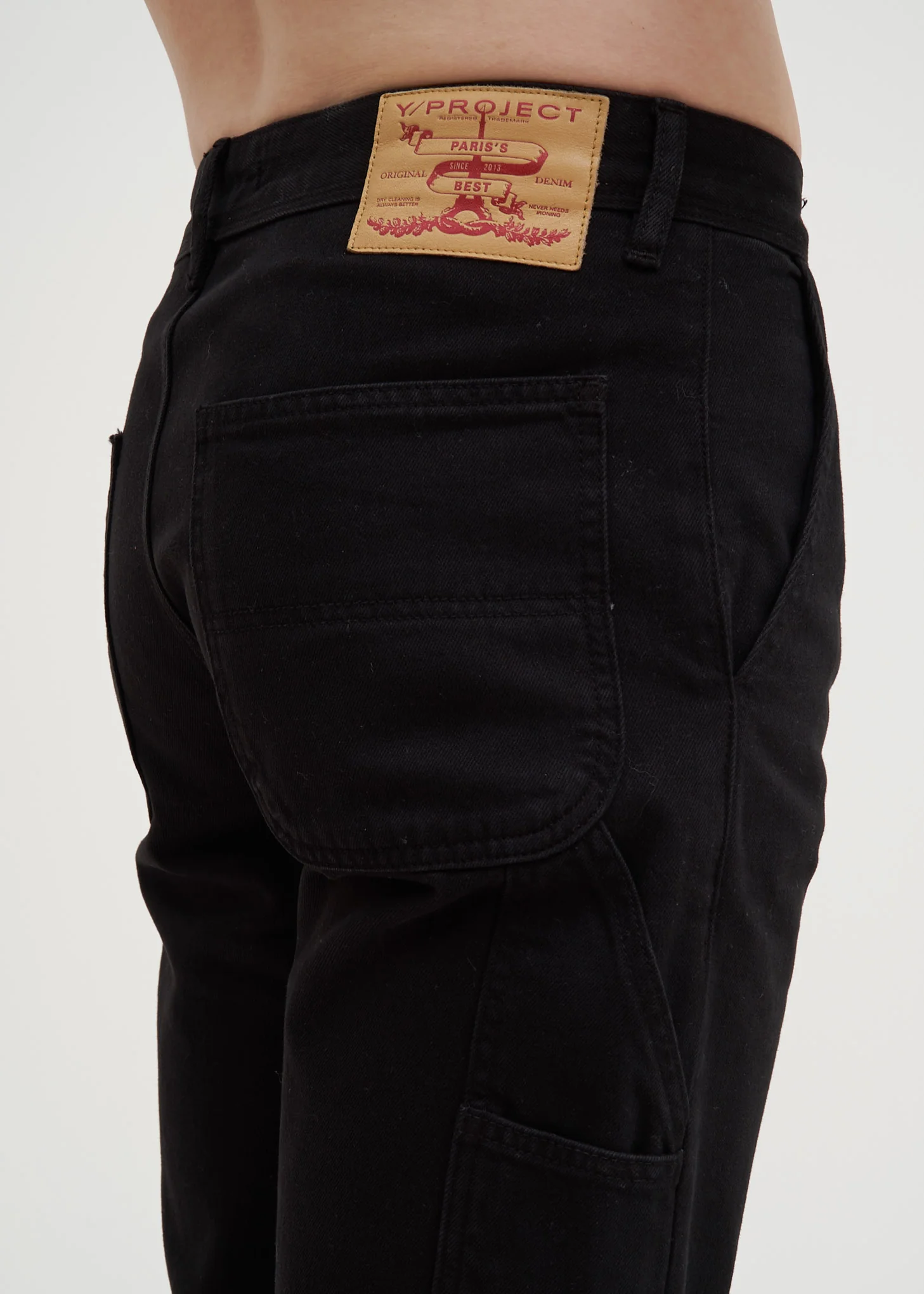 Black Side Zip Trousers - Image 3