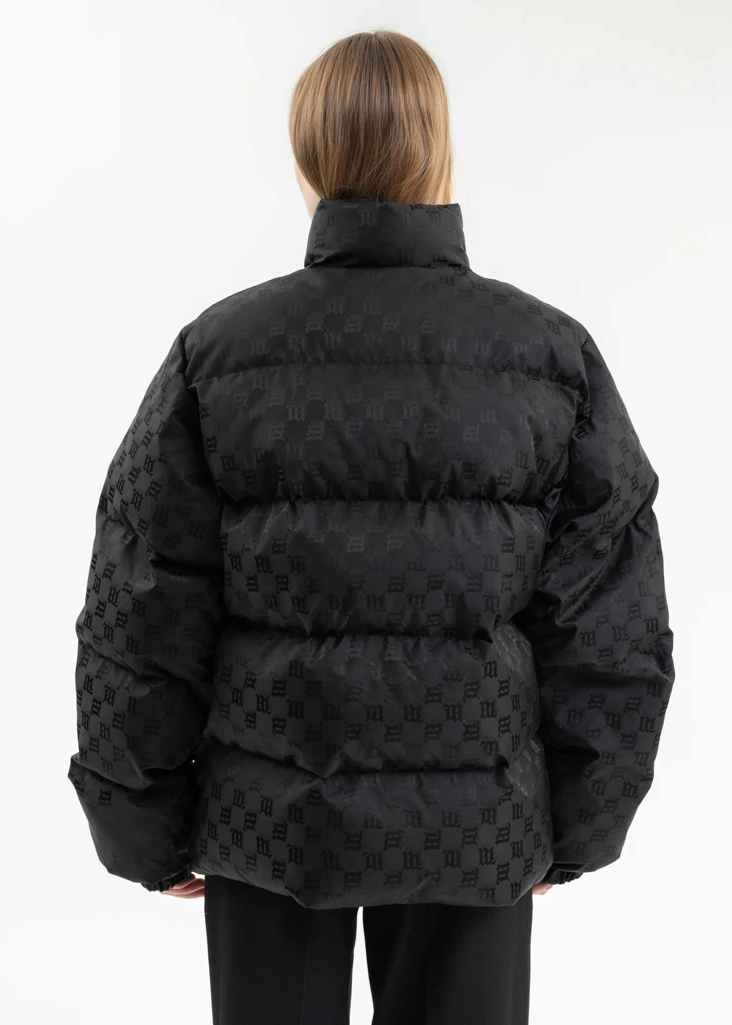 BLACK MONOGRAM NYLON PUFFER - Image 2