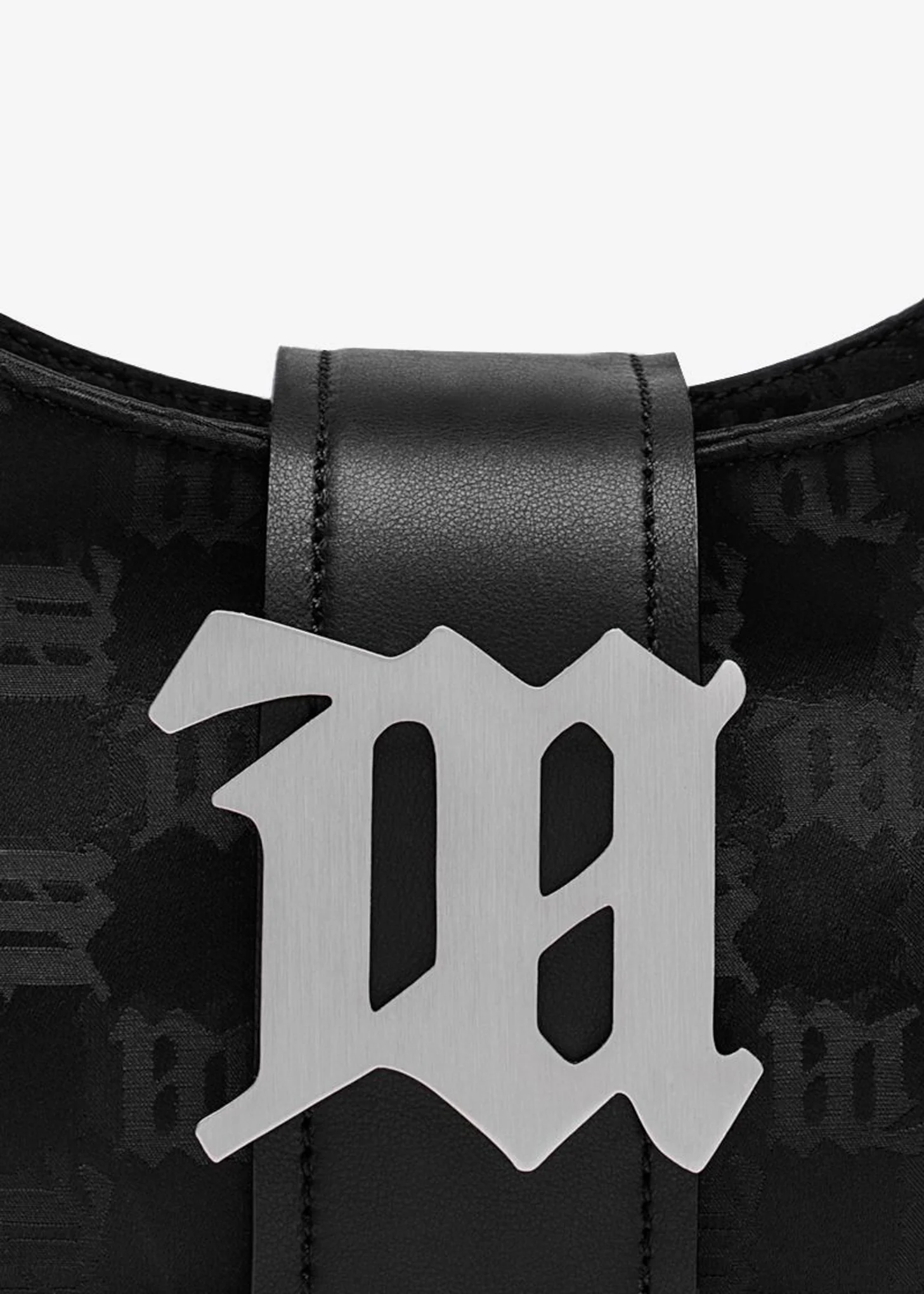 BLACK MONOGRAM NYLON SHOULDER BAG SMALL - Image 10