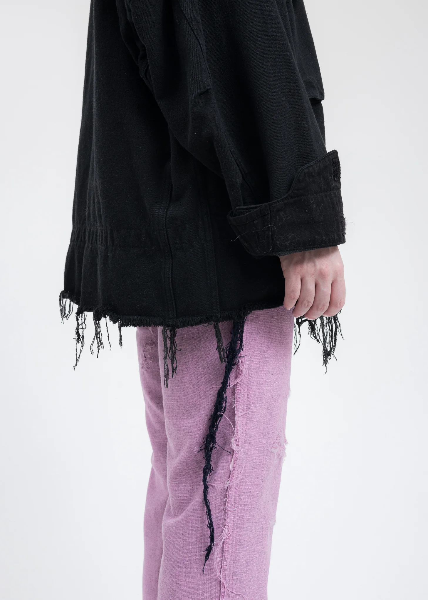 Black SILK TWILL MILITARY Jacket - Image 5