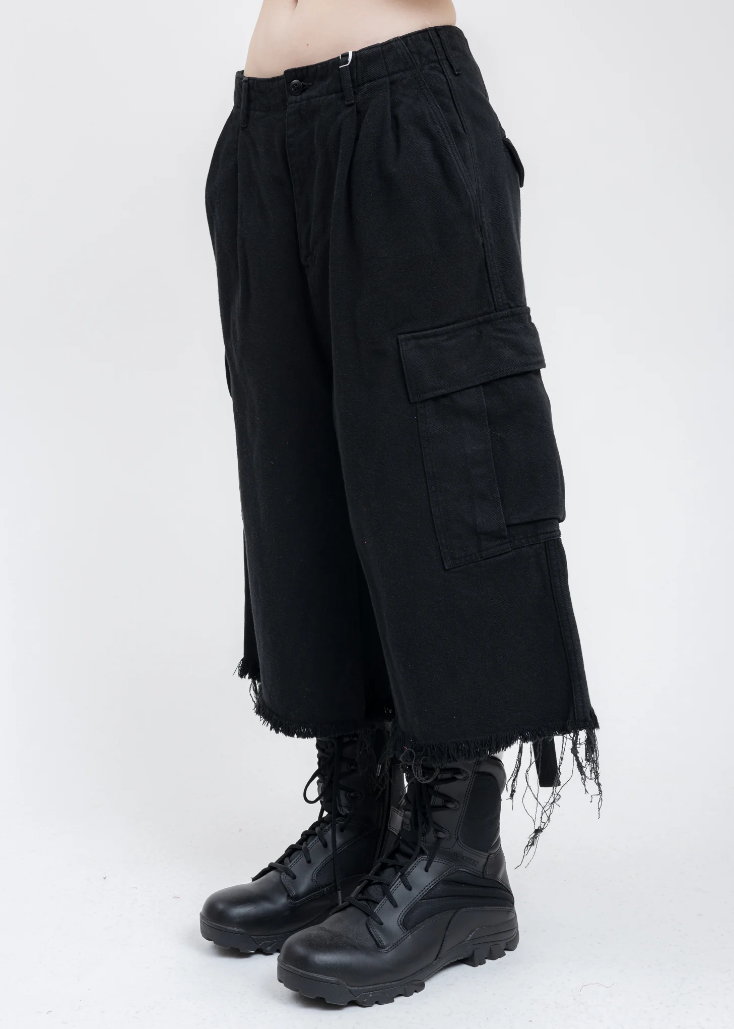 Black SILK TWILL MILITARY Pants - Image 2
