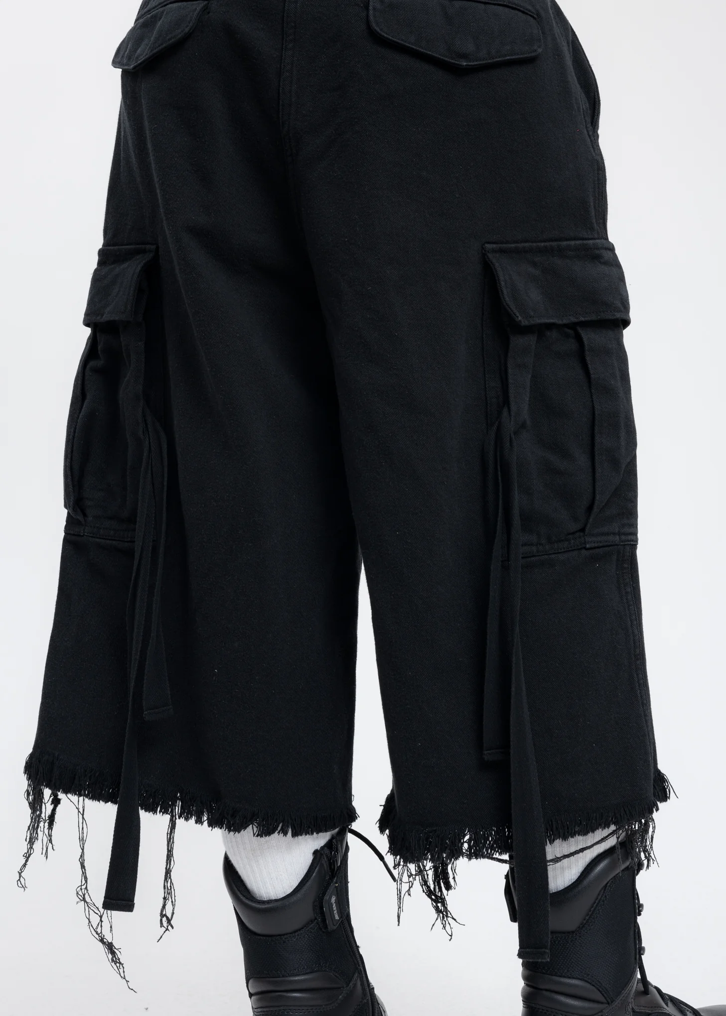 Black SILK TWILL MILITARY Pants - Image 4