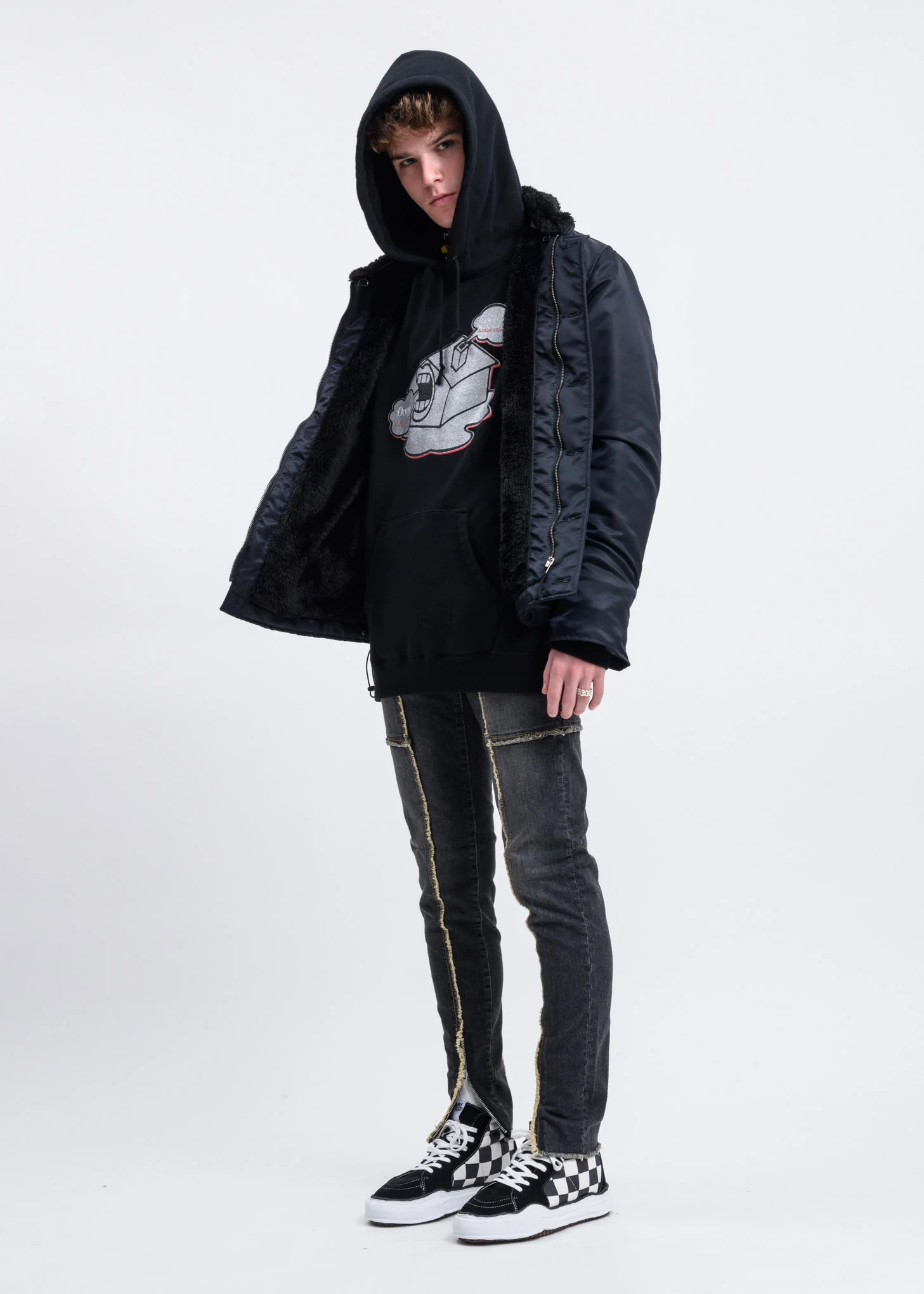 Black Silver House Hoodie - Image 5