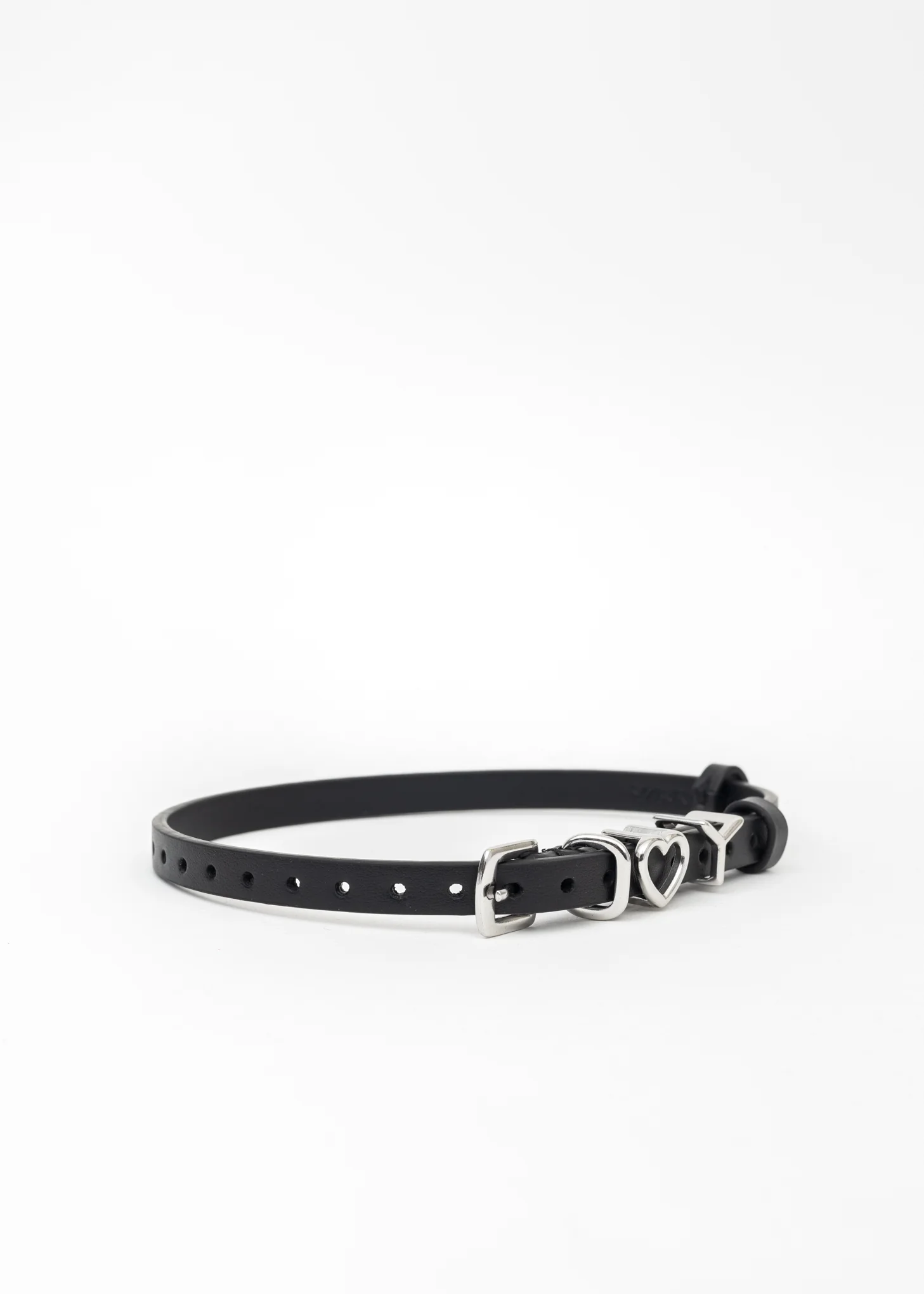 BLACK Y HEART BELT CHOKER 10MM - Image 6