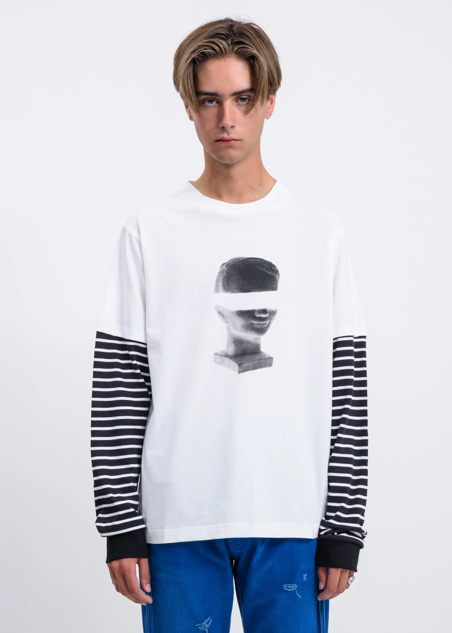 White Hymypoika Double Layer T-Shirt