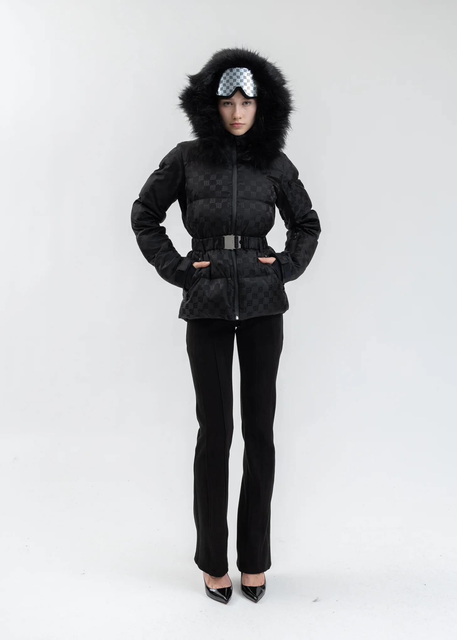 Black SKI MONOGRAM NYLON PUFFER - Image 10