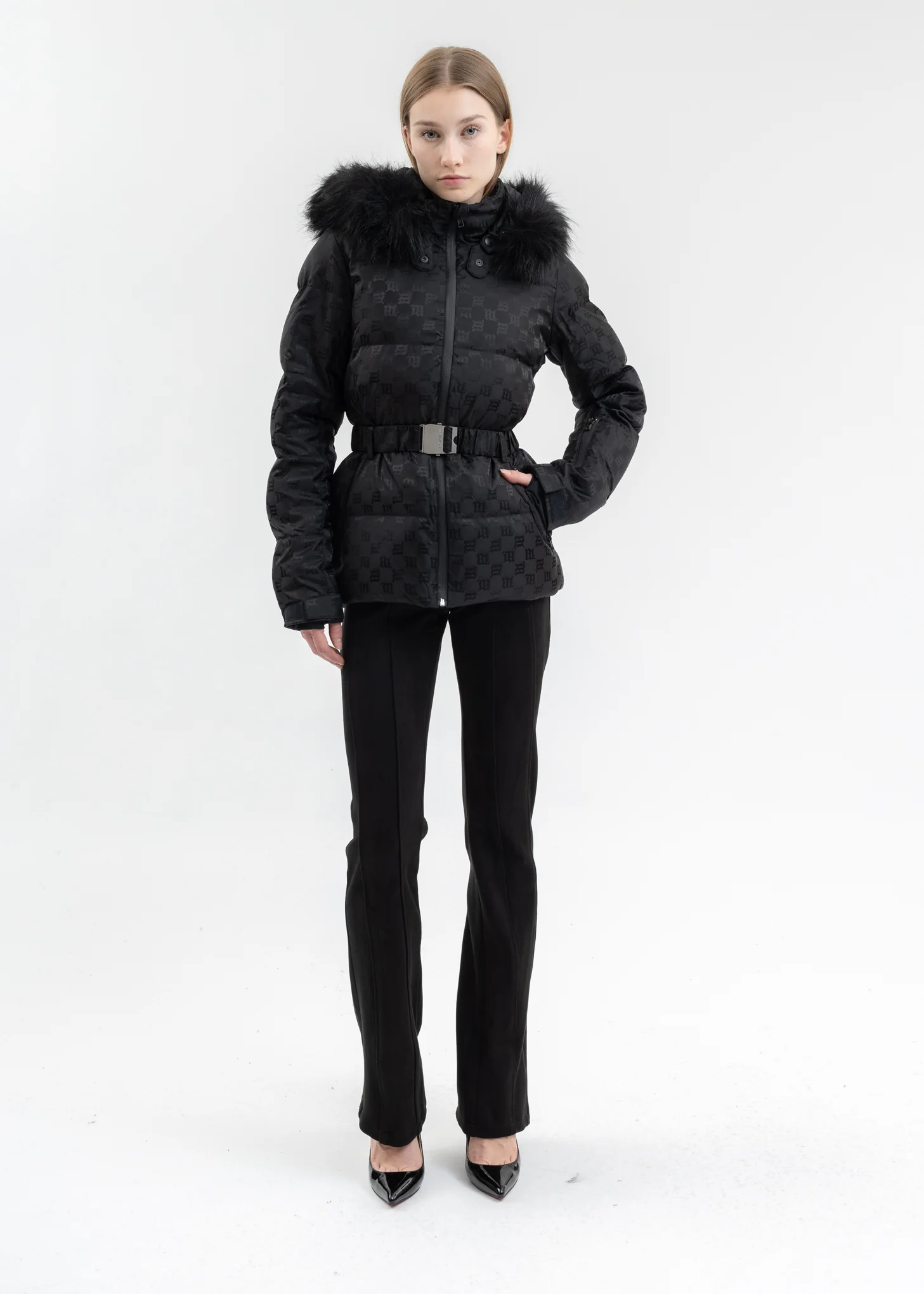 Black SKI MONOGRAM NYLON PUFFER - Image 8
