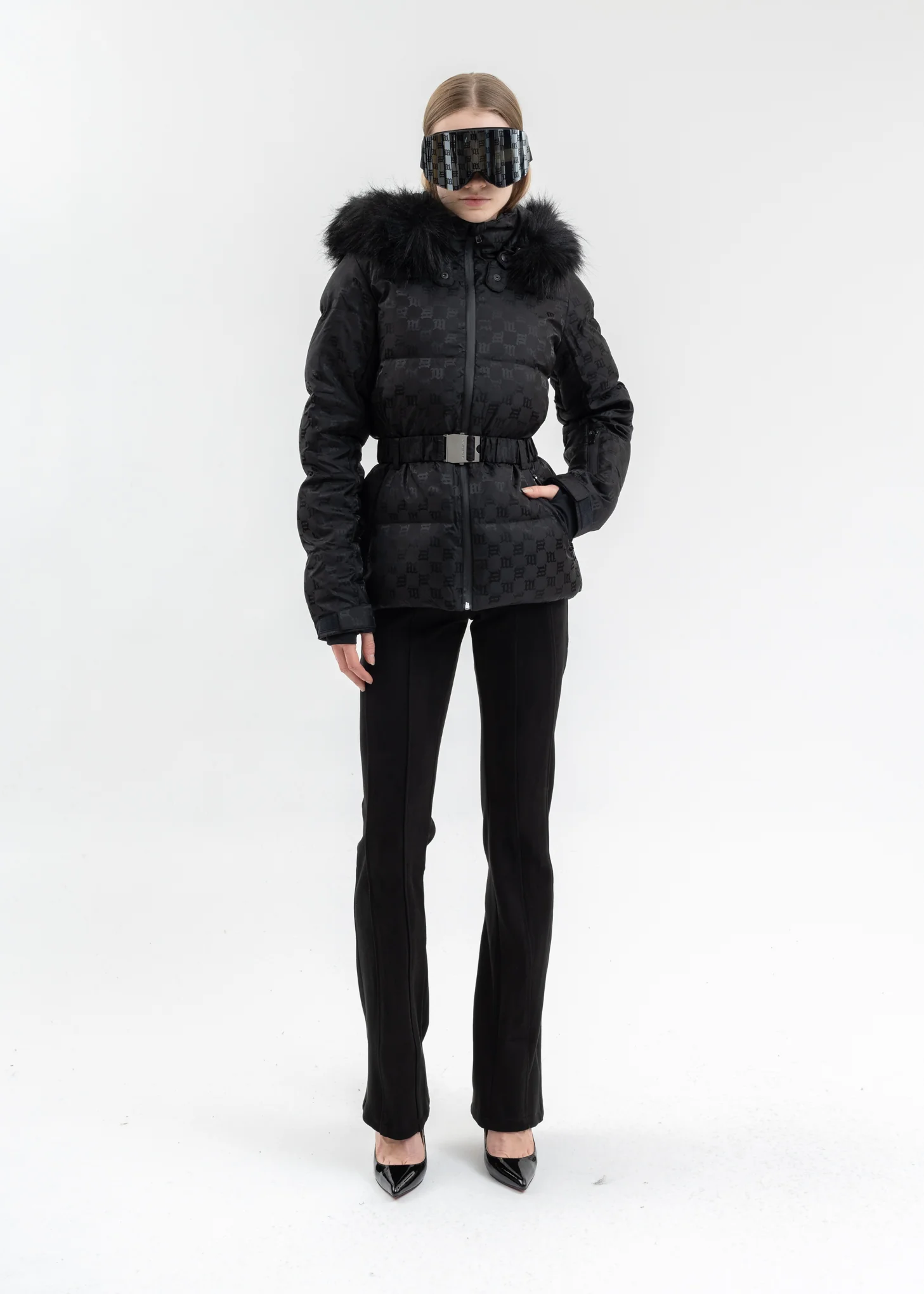 Black SKI MONOGRAM NYLON PUFFER - Image 9