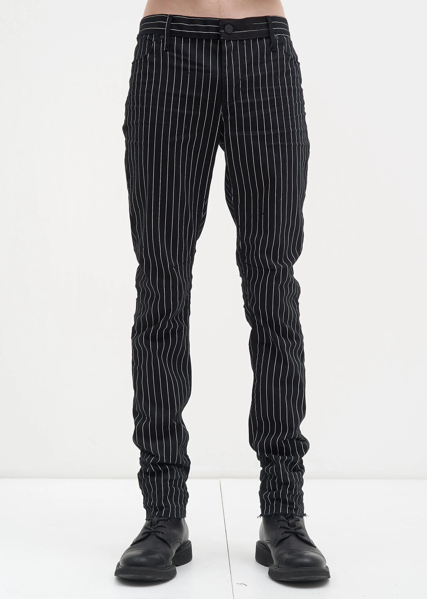 Black Skinny Pinstripe Pant