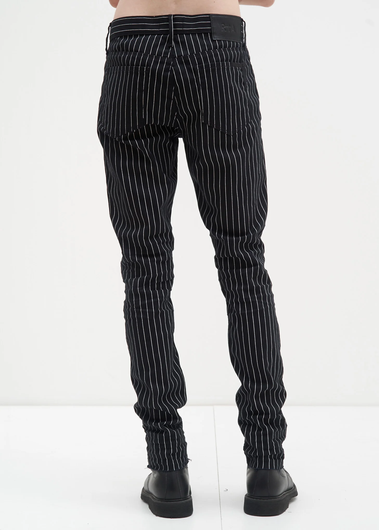Black Skinny Pinstripe Pant - Image 2