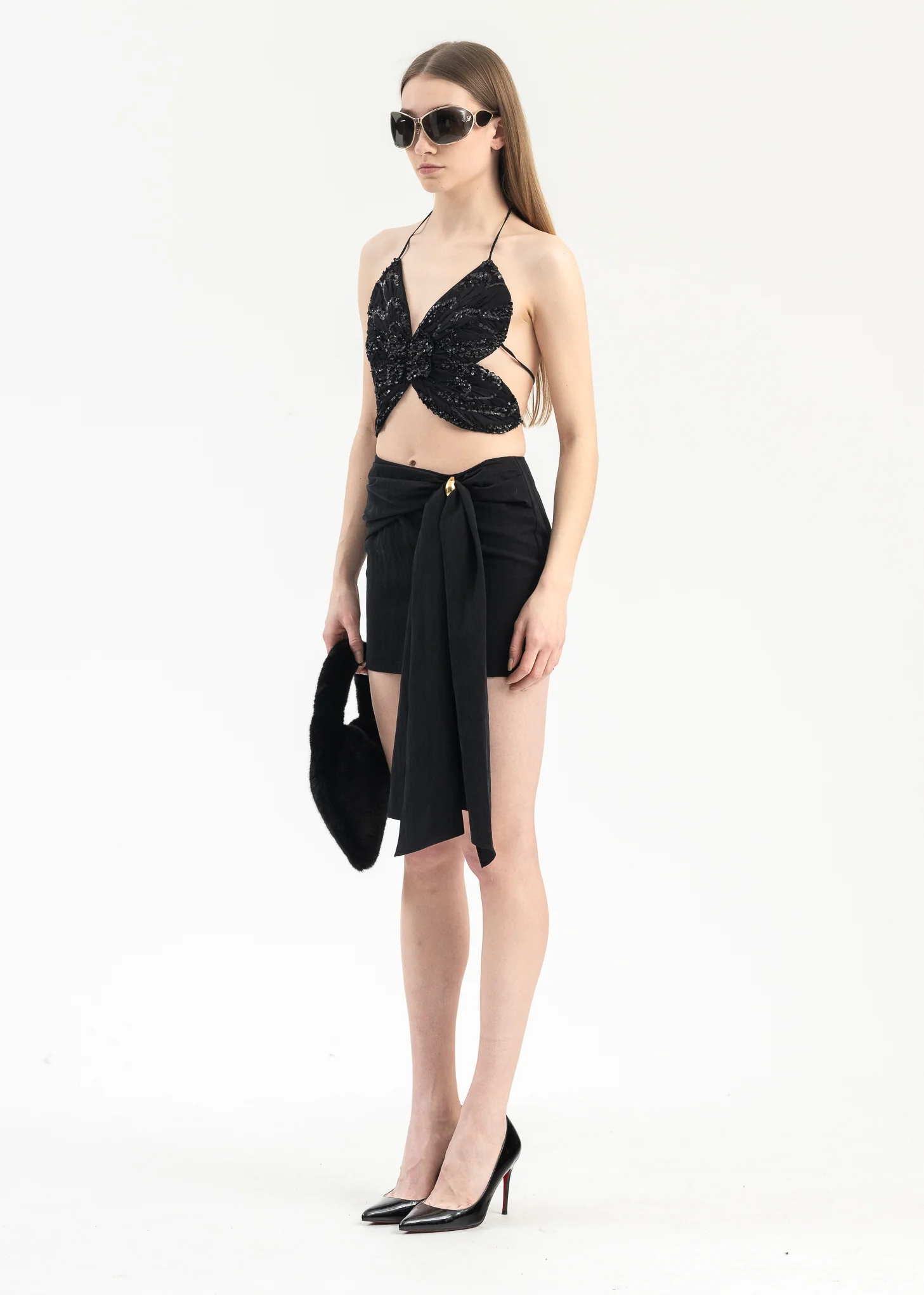 BLACK SKIRT WASHED GABARDE - Image 6