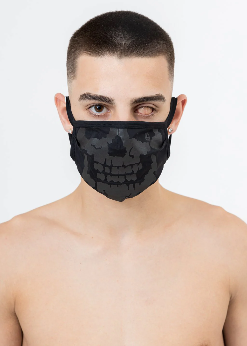 Black Reflective Skull Mask