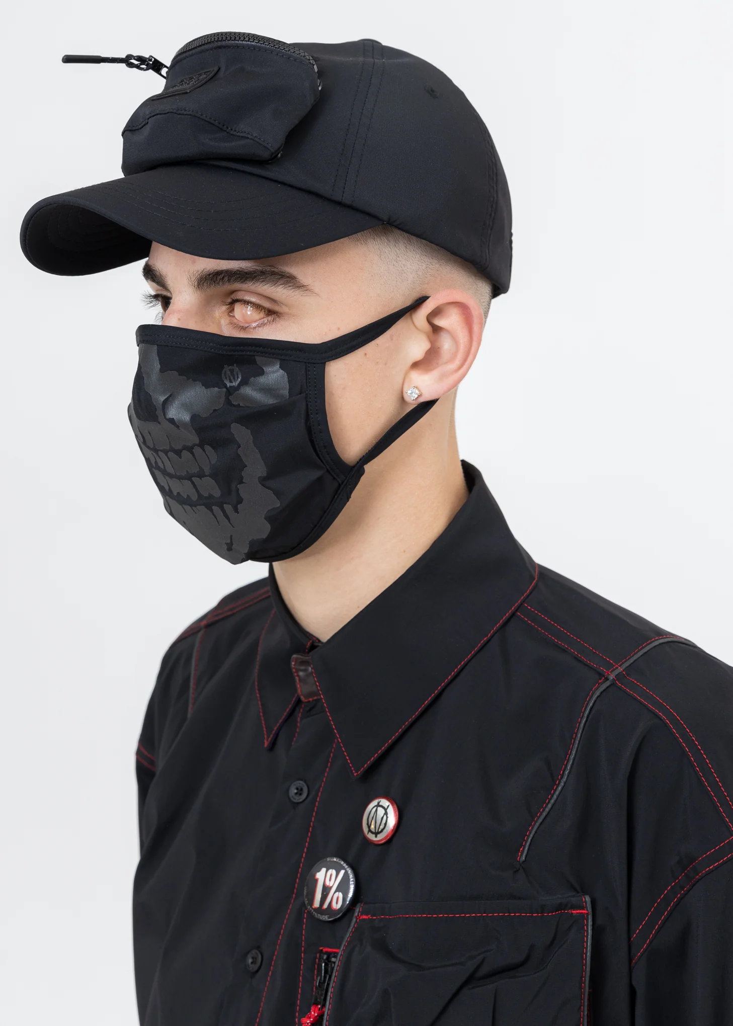 Black Reflective Skull Mask - Image 4