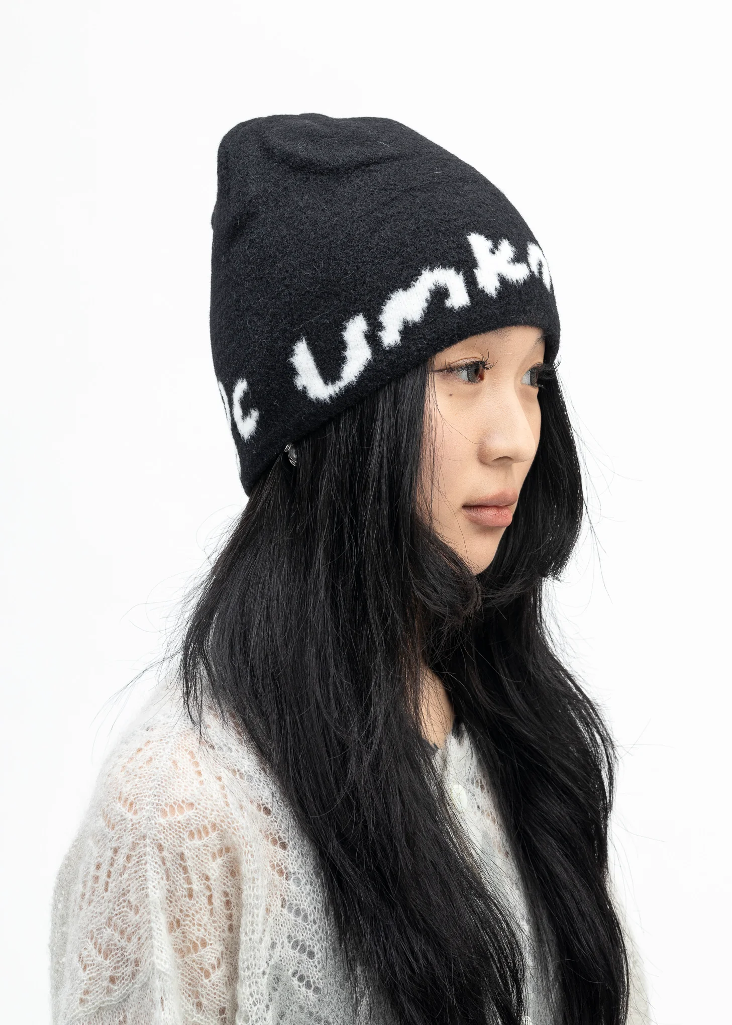 Black Skullcap Beanie - Image 2