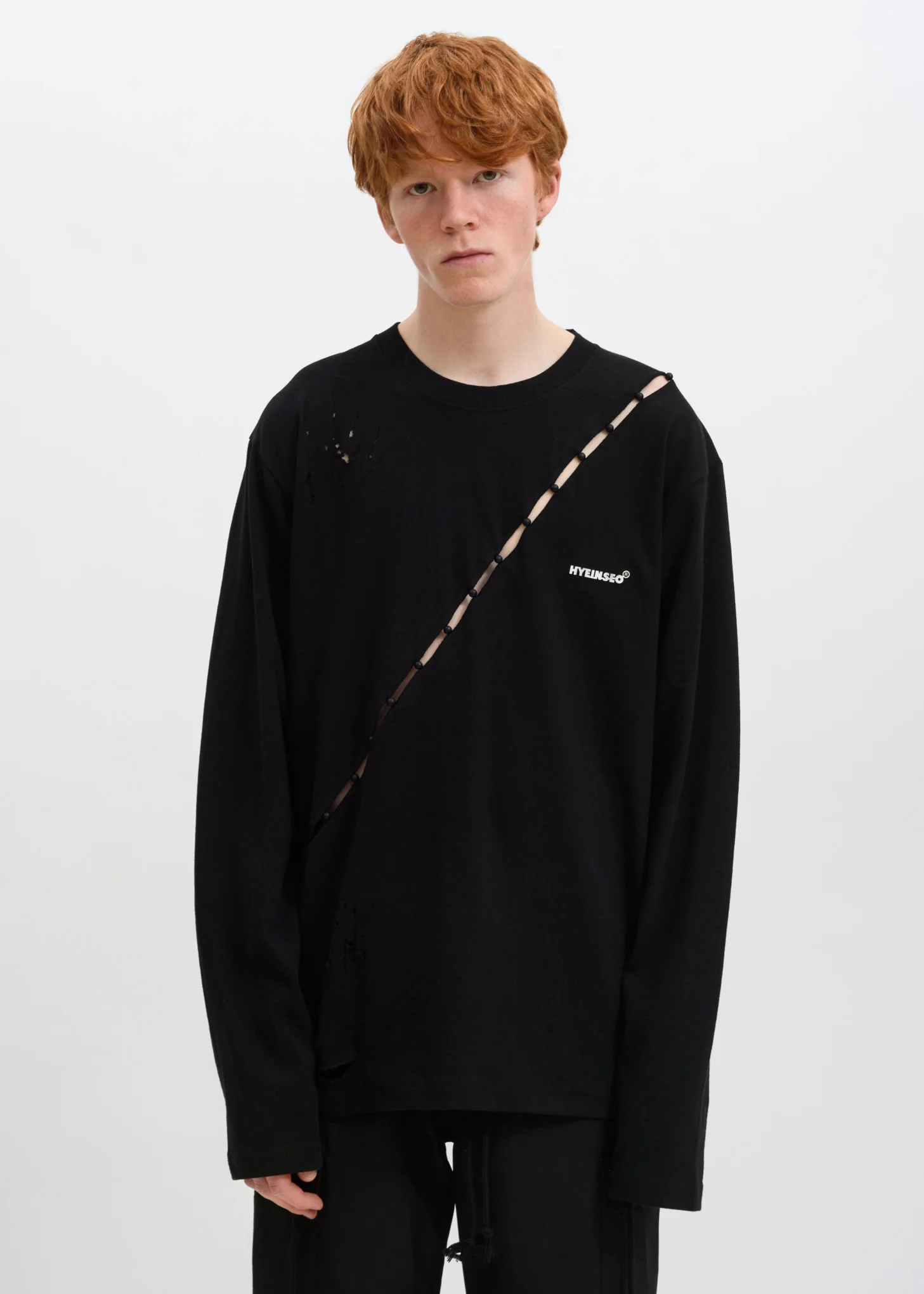 Black Slashed T-Shirt