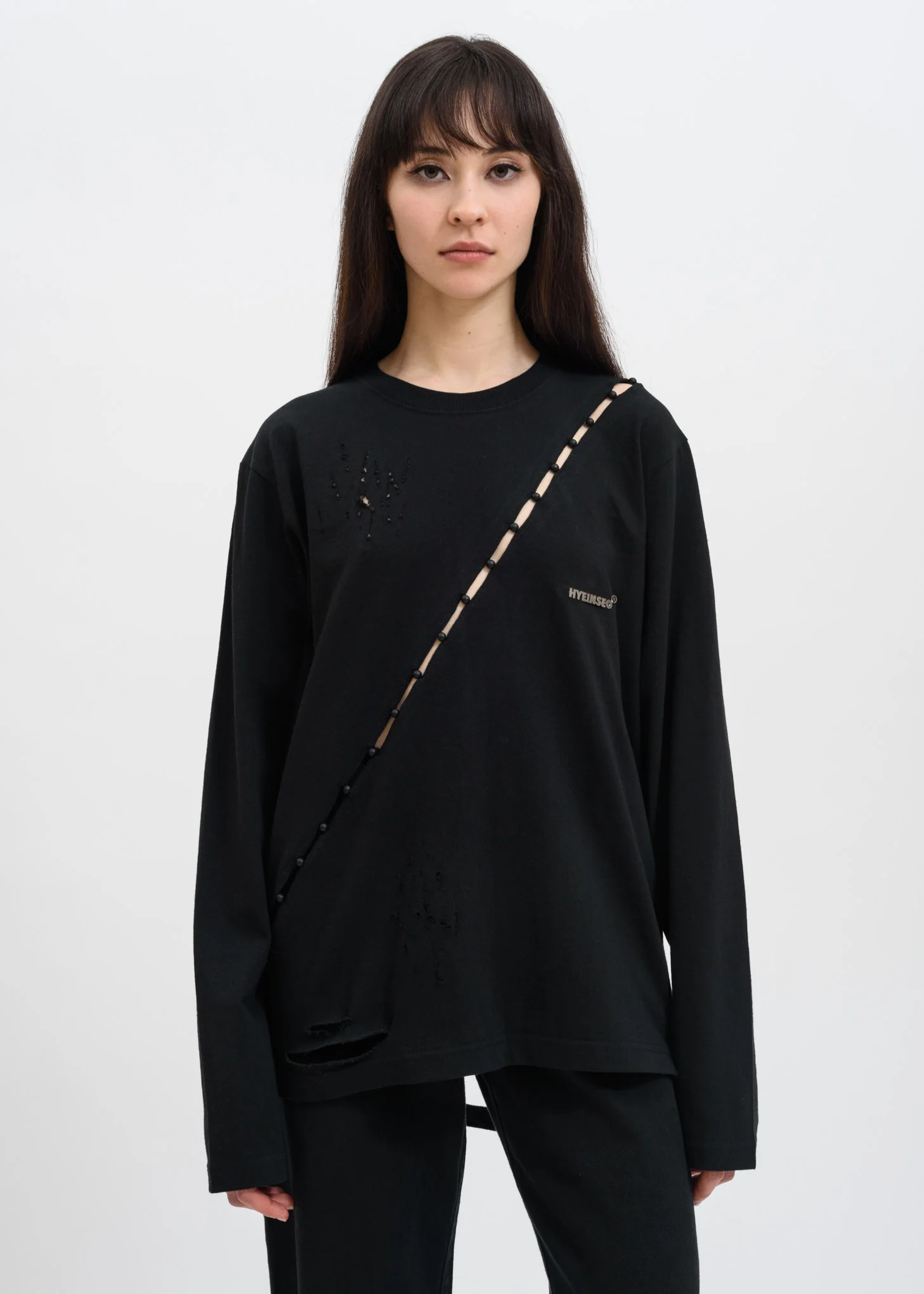 Black Slashed T-Shirt