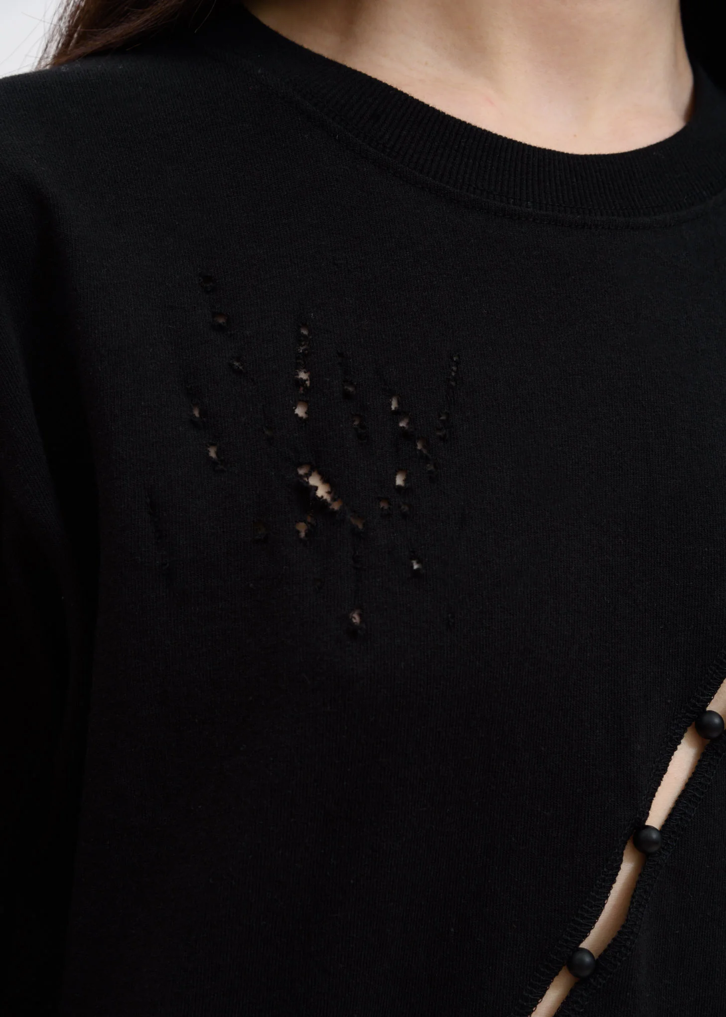 Black Slashed T-Shirt - Image 5