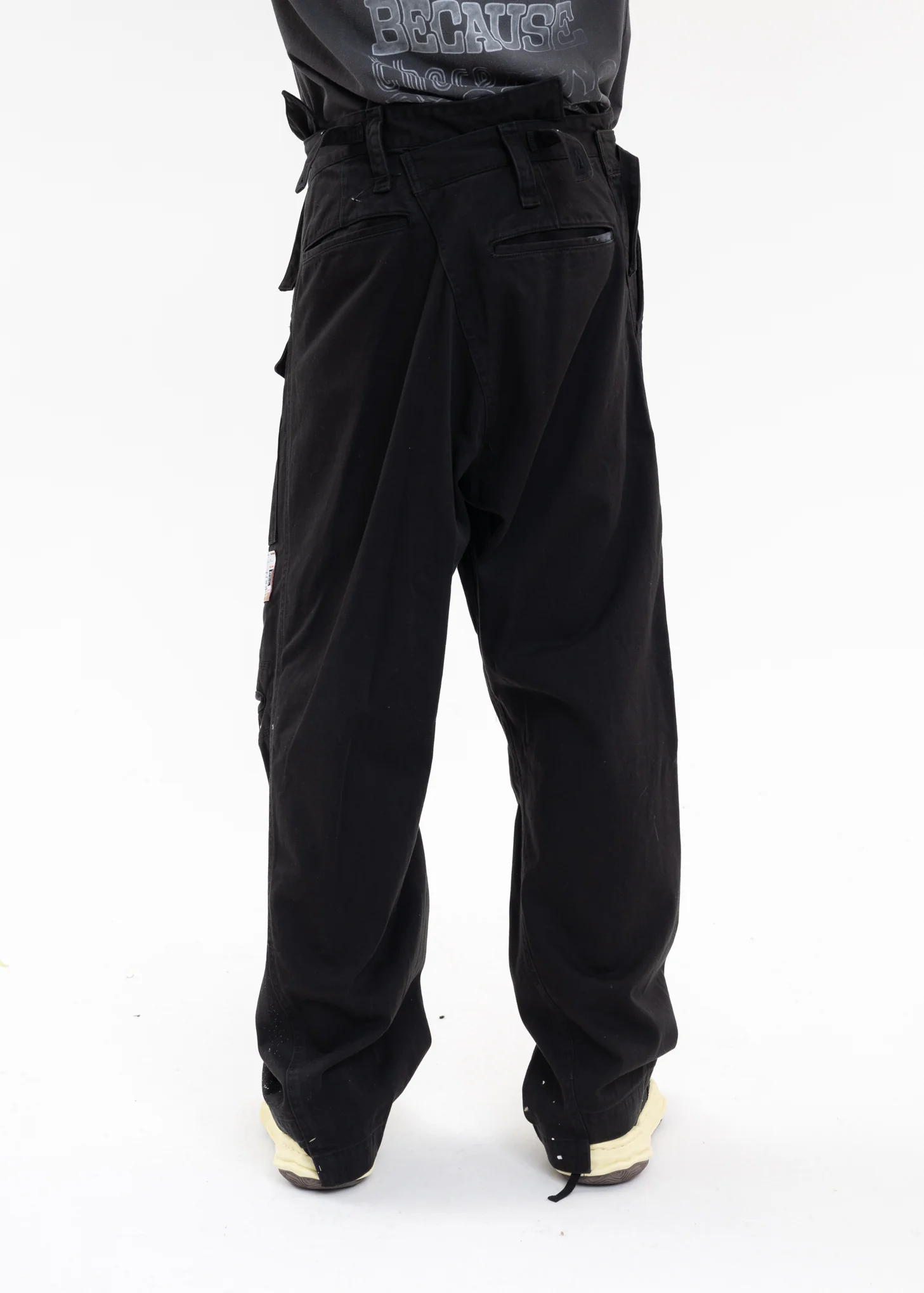 Black Slide Piece Military Pants - Image 3