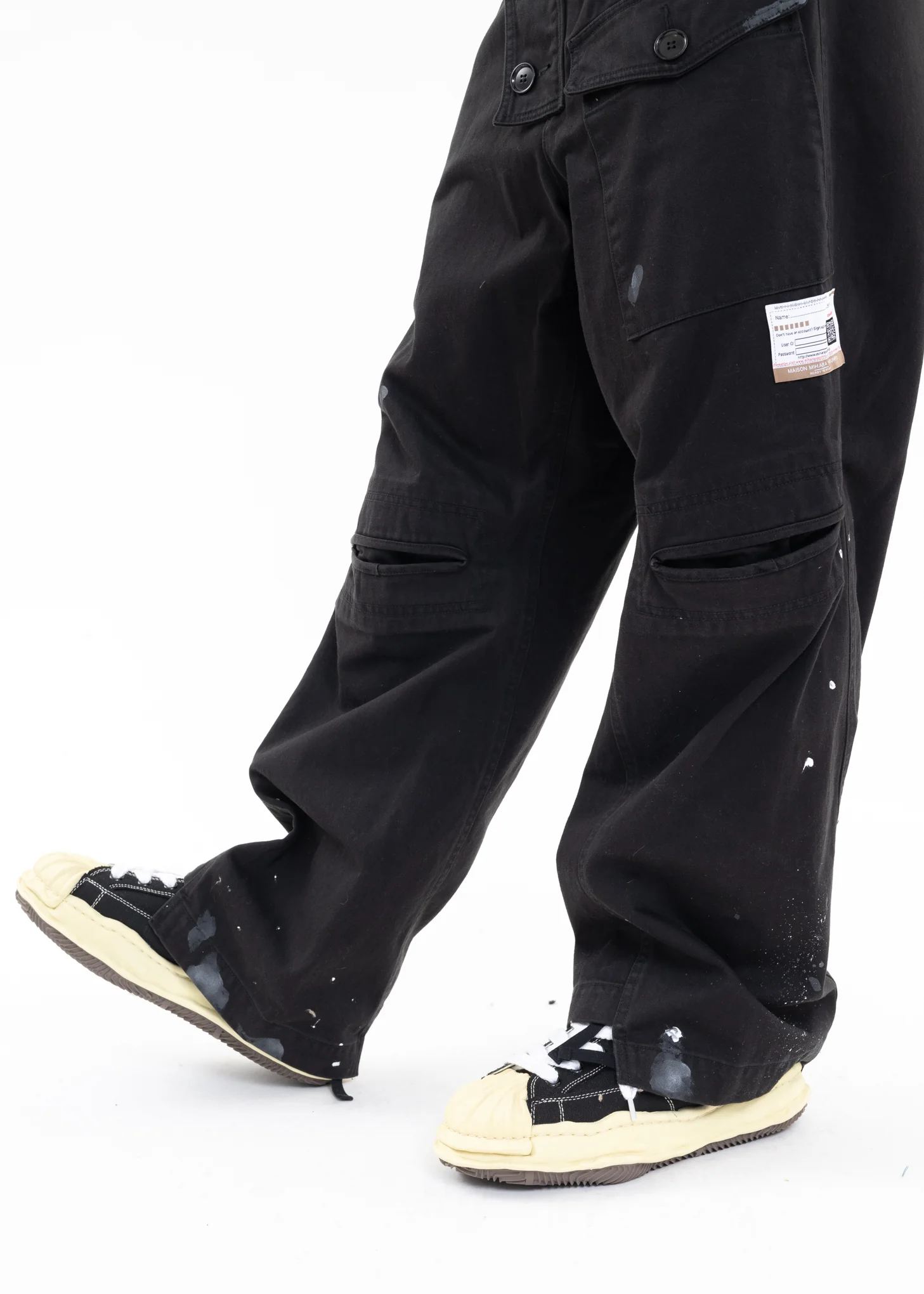 Black Slide Piece Military Pants - Image 6