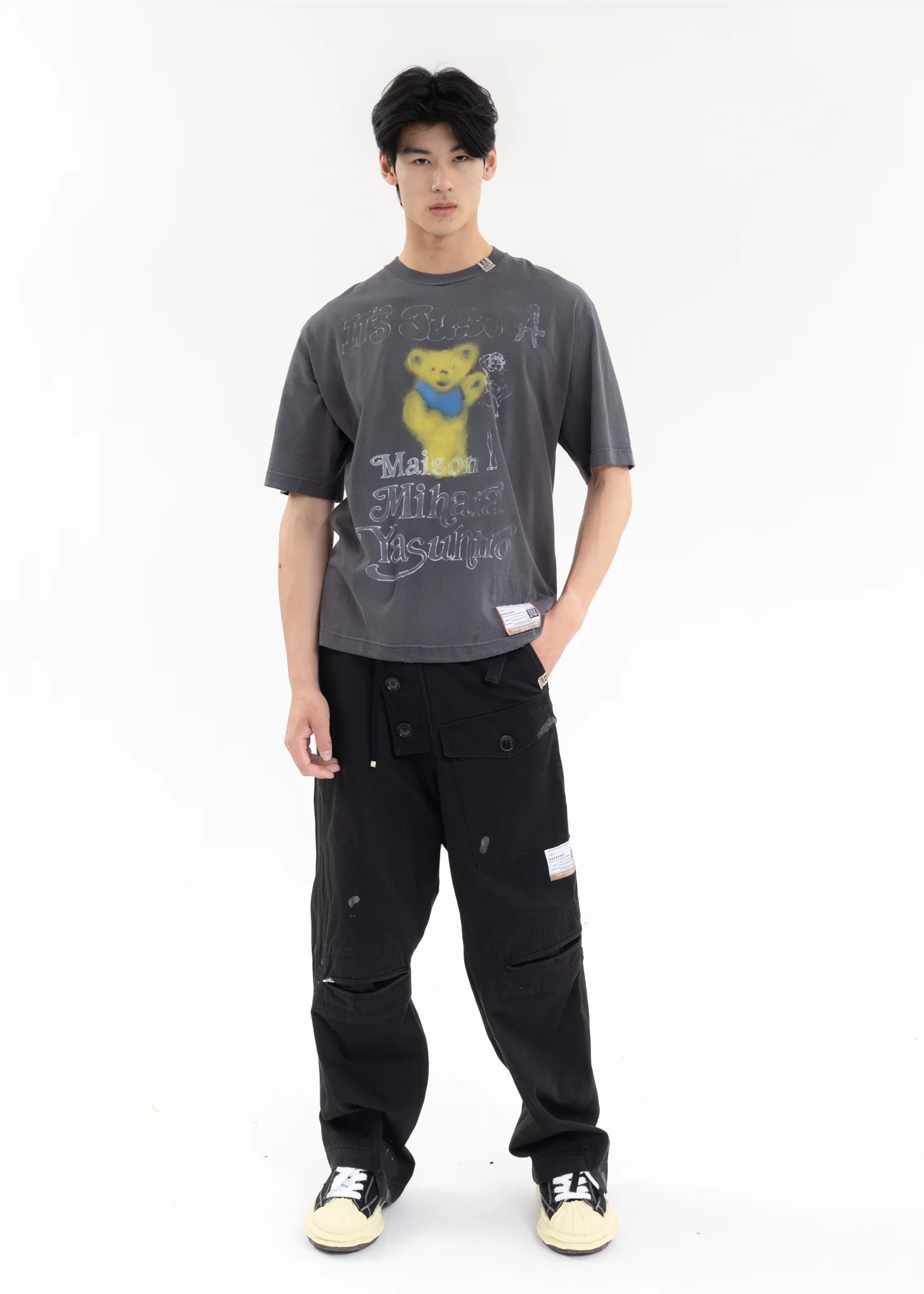 Black Slide Piece Military Pants - Image 7