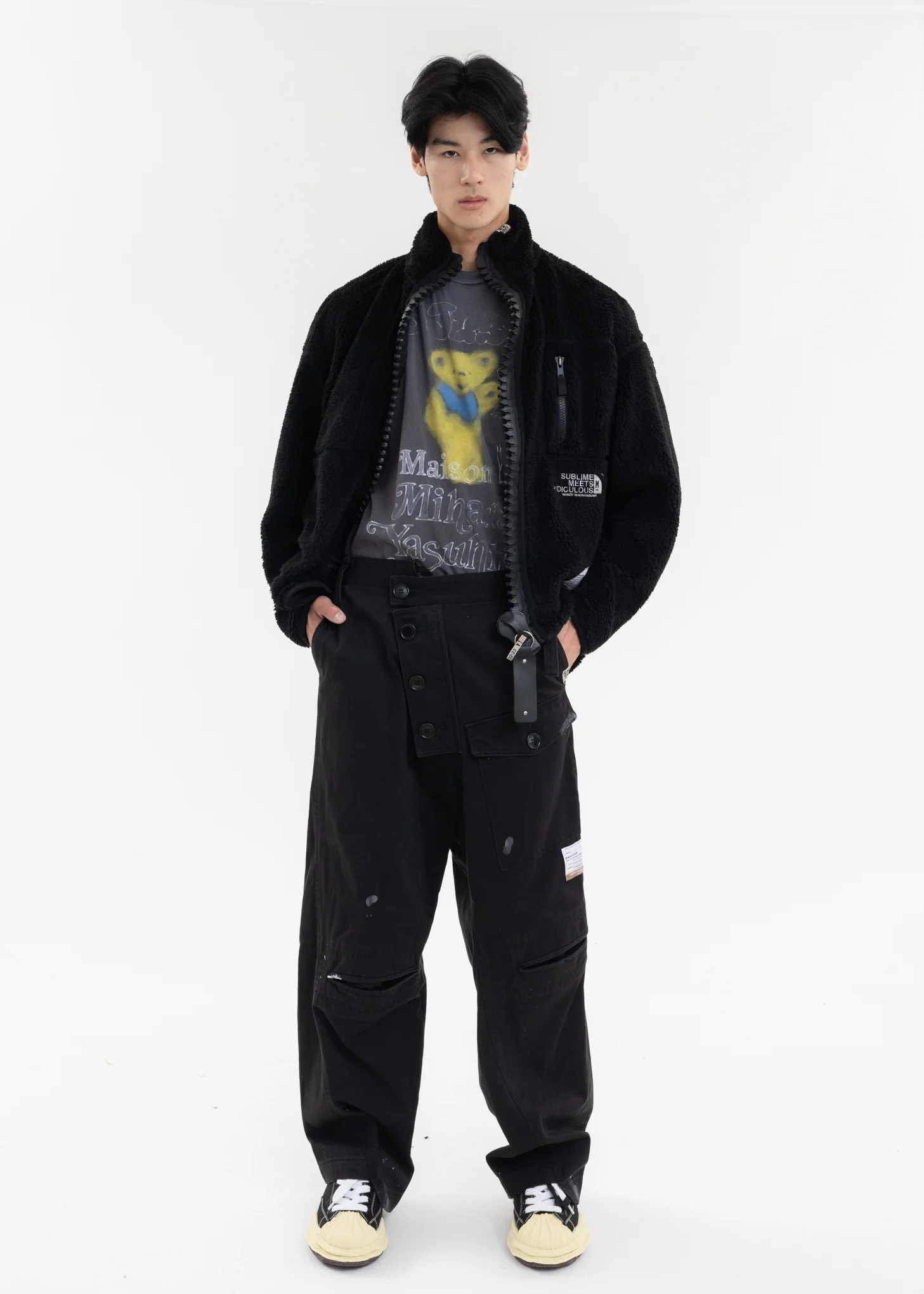 Black Slide Piece Military Pants - Image 8
