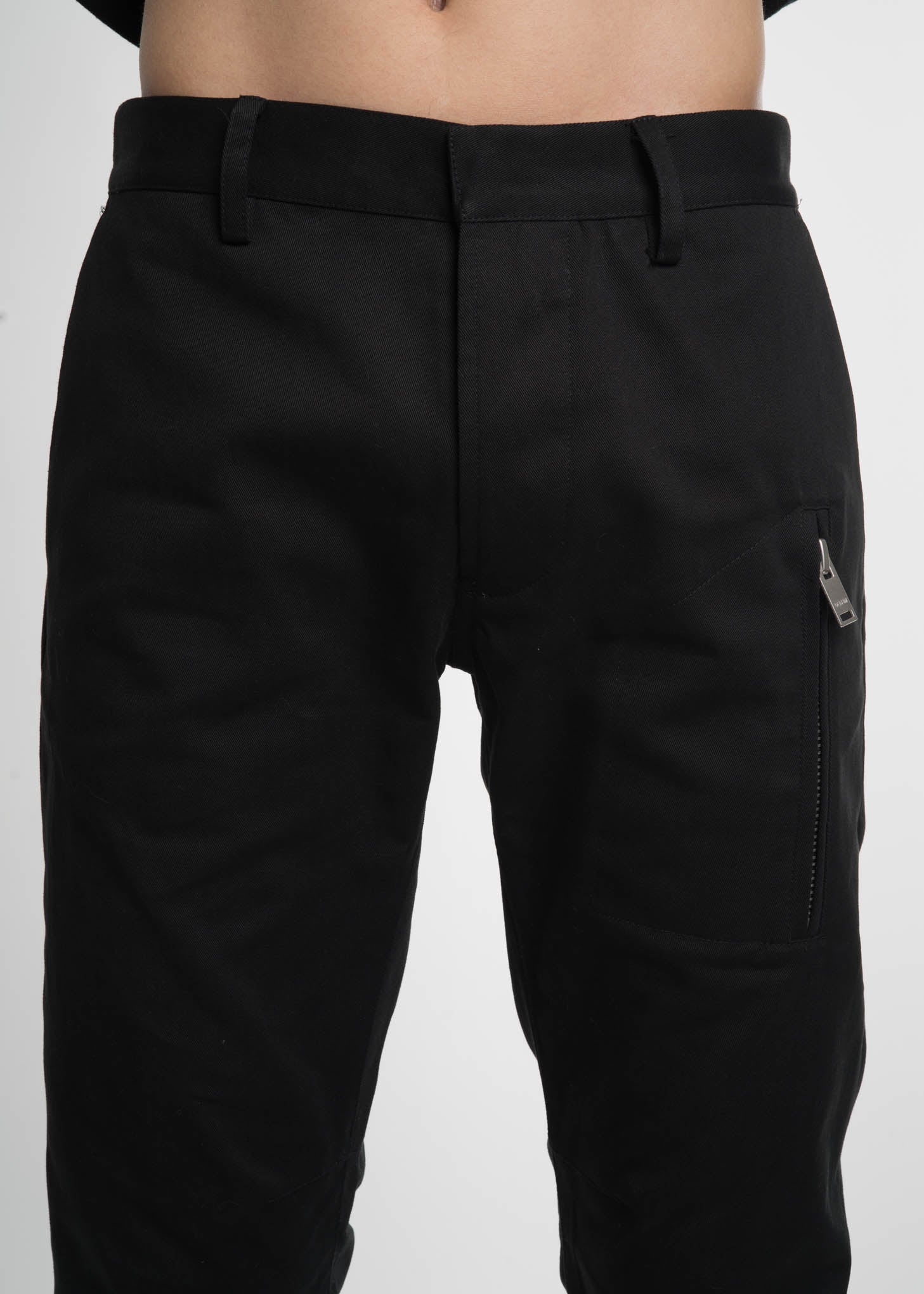 Black Slim Chino w/ Zip Pocket - Image 4