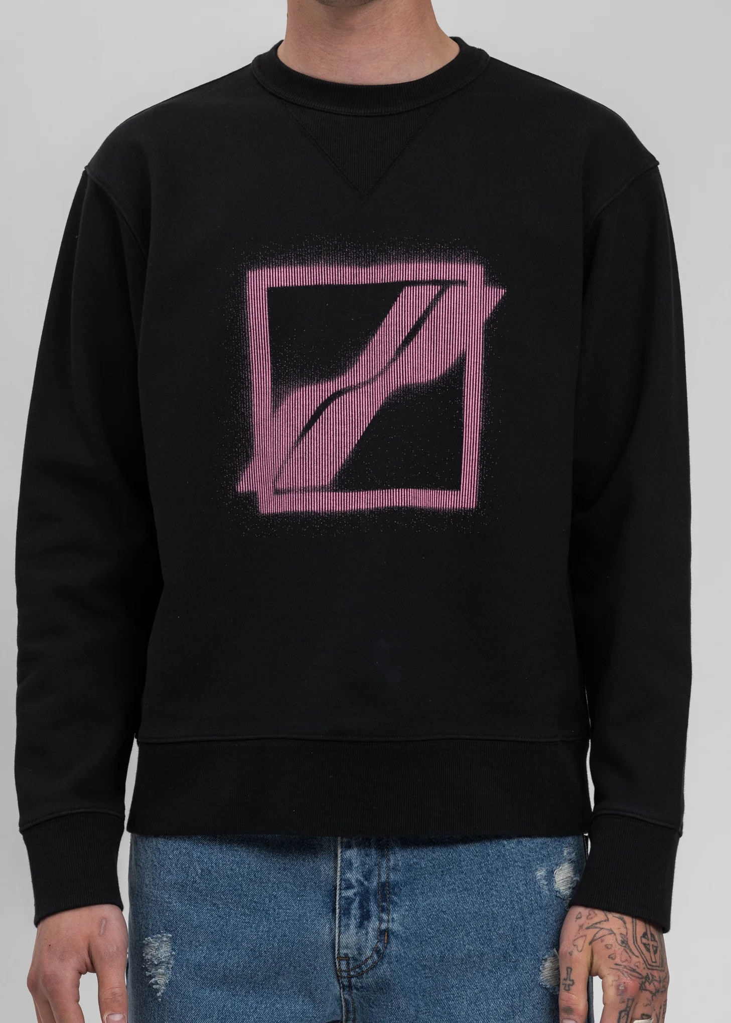 Black Slim Logo Sweater - Image 2
