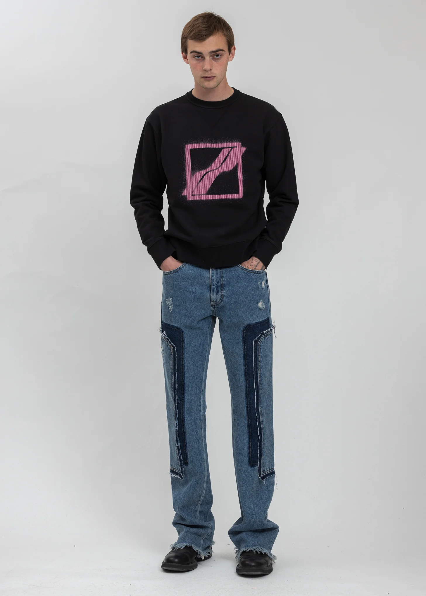 Black Slim Logo Sweater - Image 5