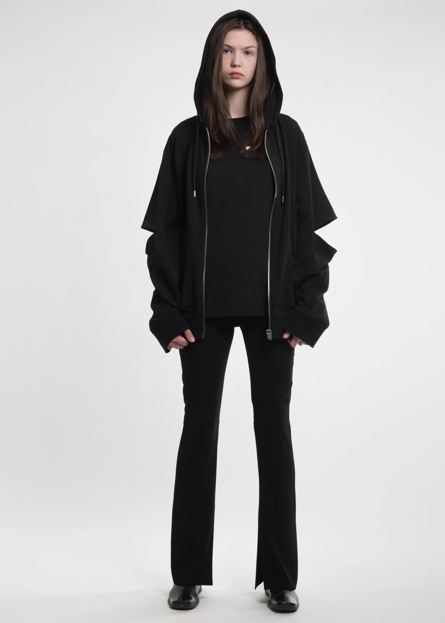 Black Slit Arm Hoodie - Image 3