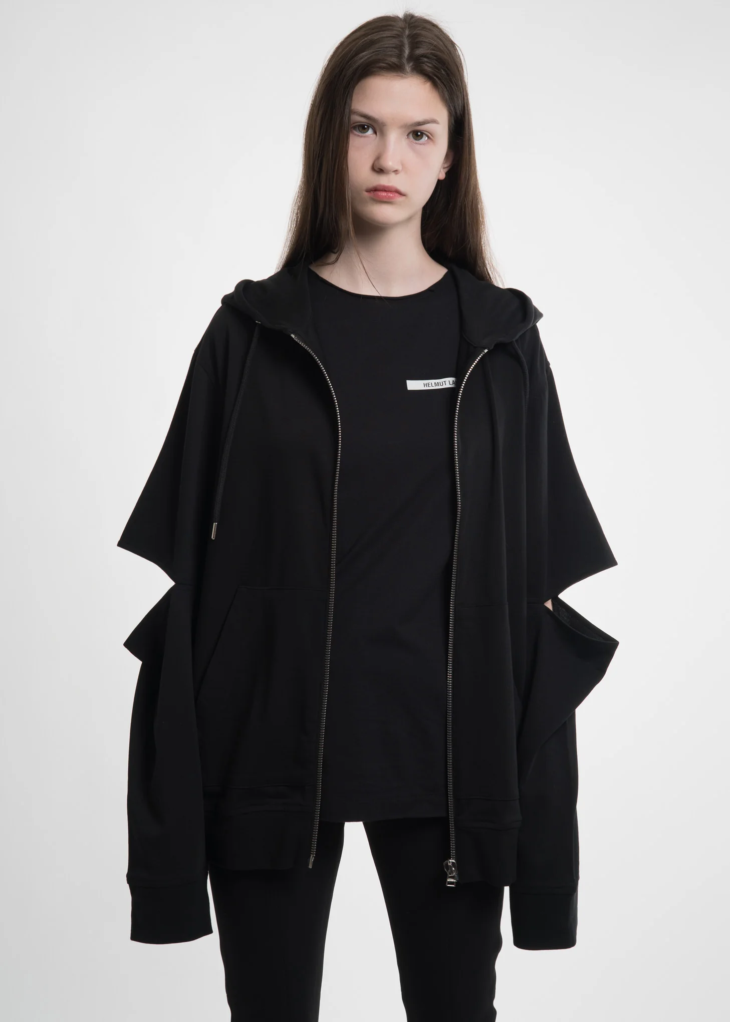 Black Slit Arm Hoodie - Image 4