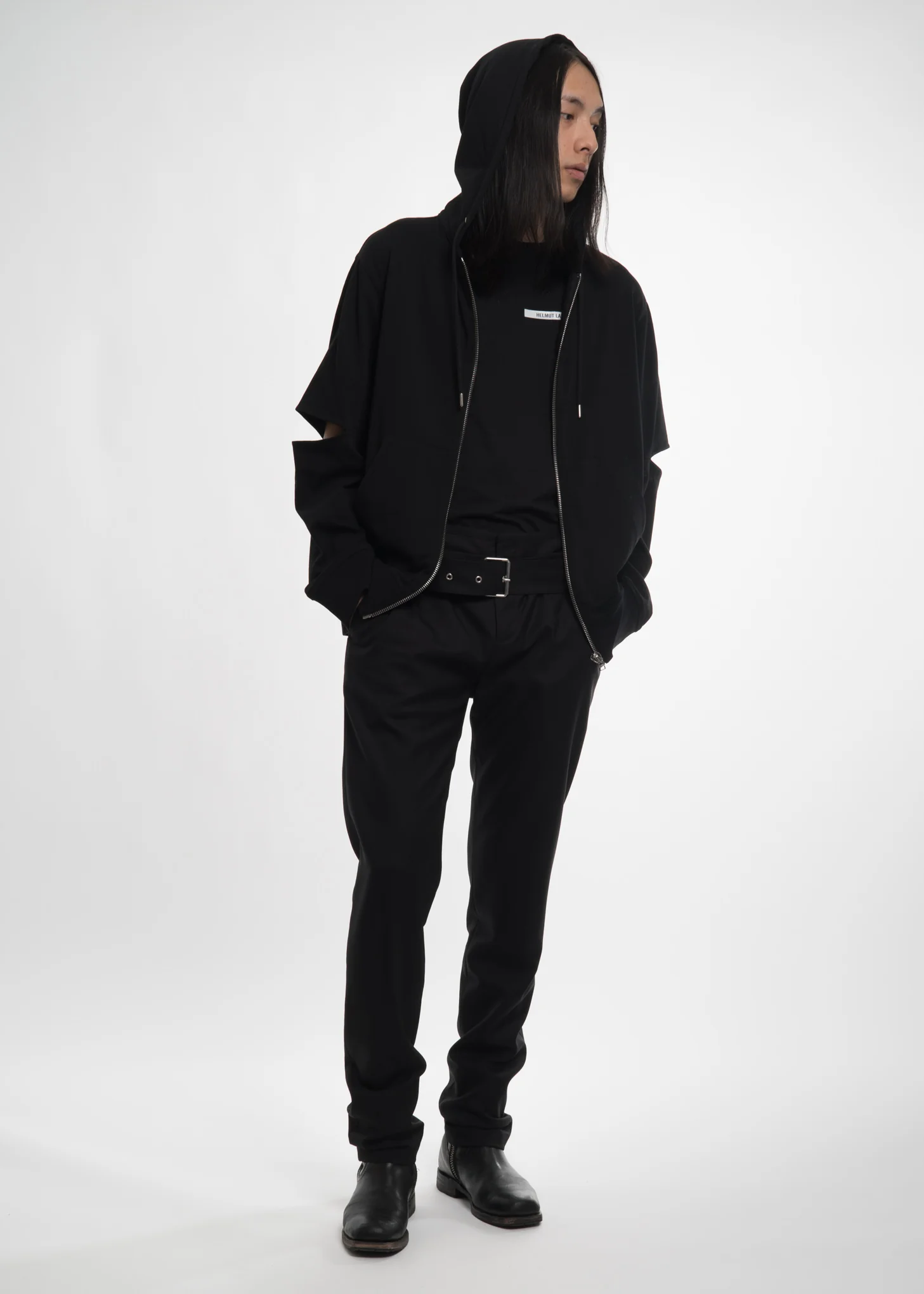 Black Slit Arm Hoodie - Image 2
