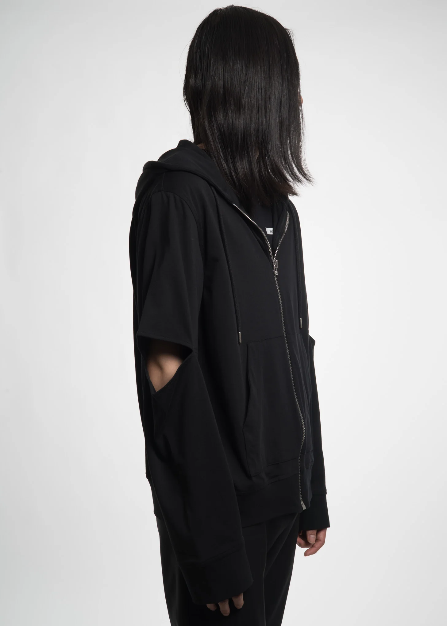 Black Slit Arm Hoodie - Image 5