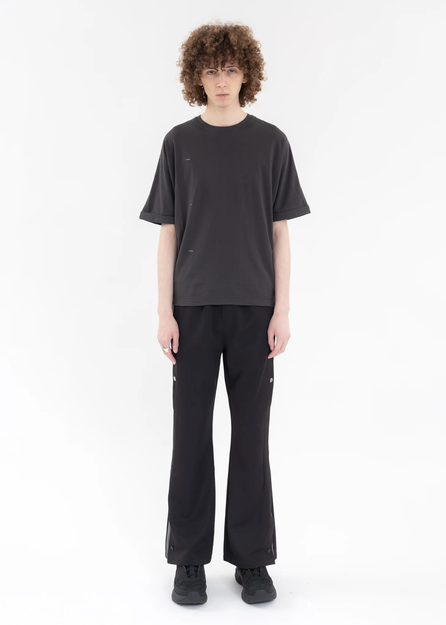 Black “Slogan Stair“ T-shirt - Image 6
