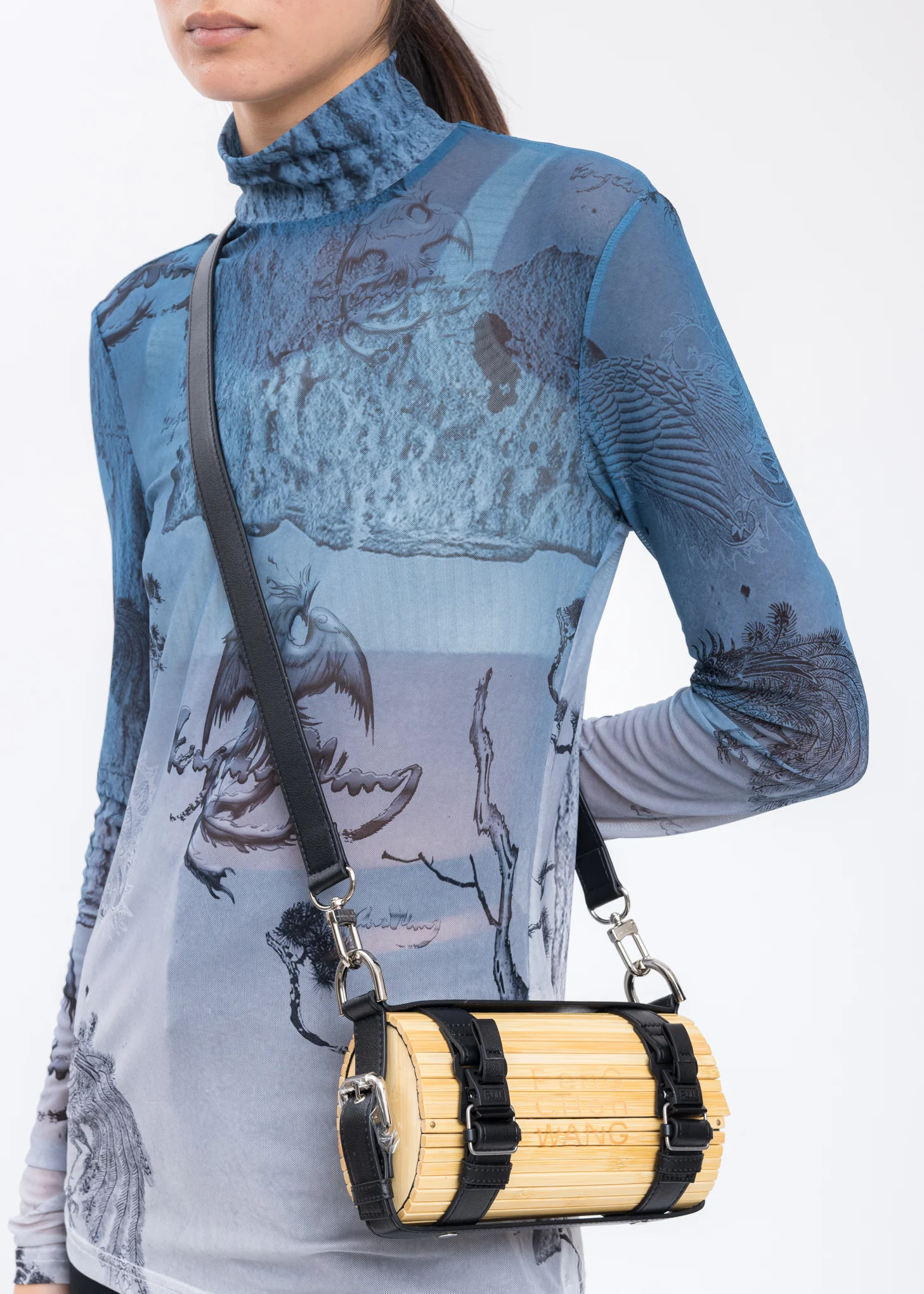 Black Small Bamboo Bag - Image 2