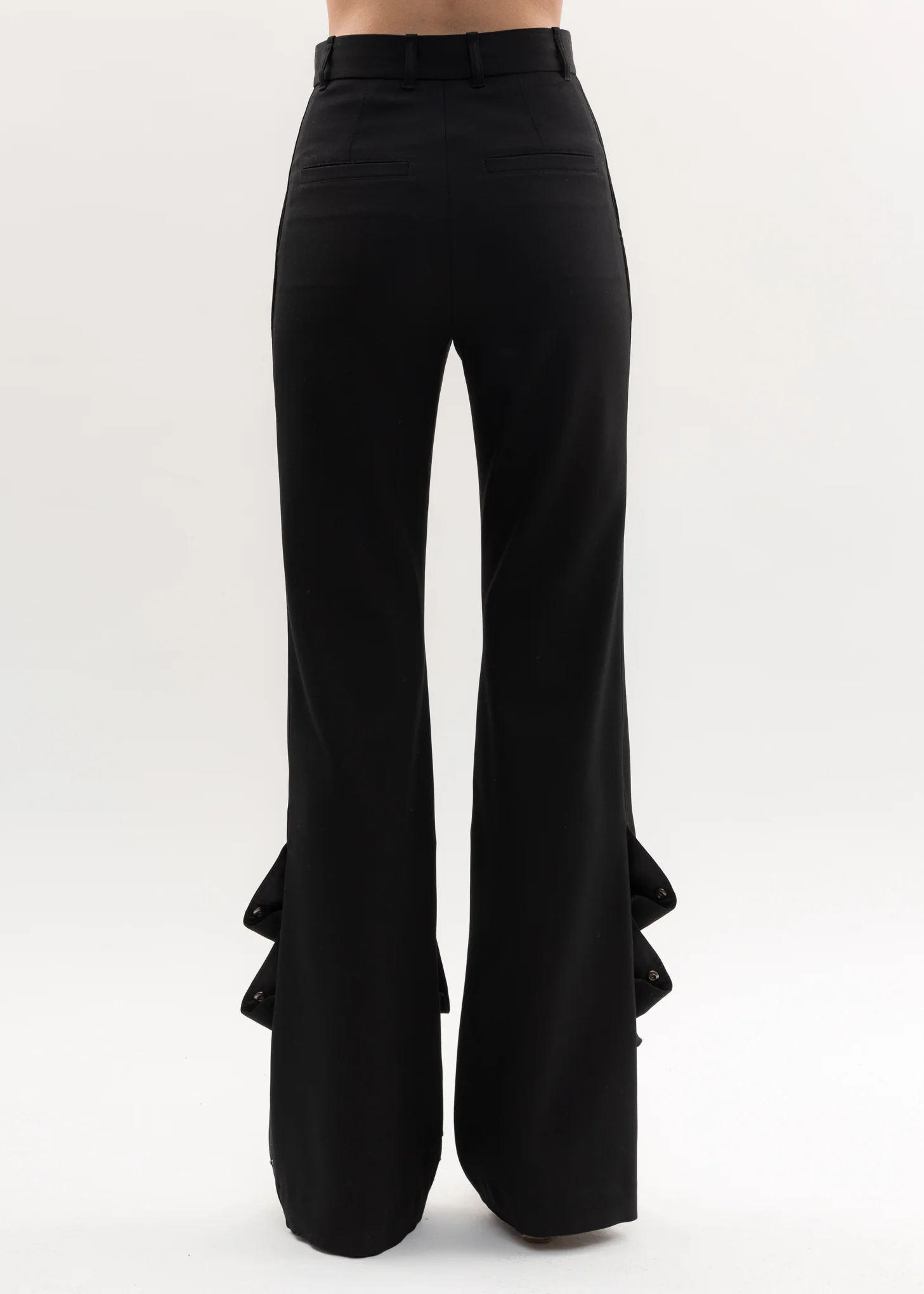 Black SNAP LEG Trousers - Image 4
