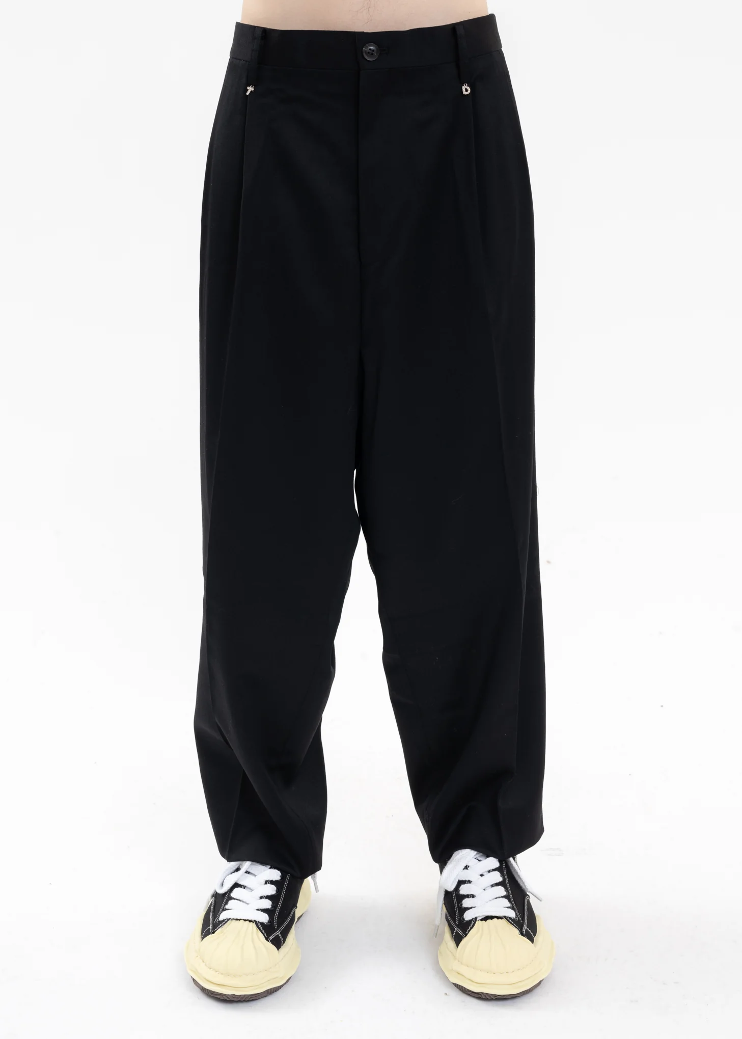Black SOMEONE'S PERSONAL SIZE TROUSERS