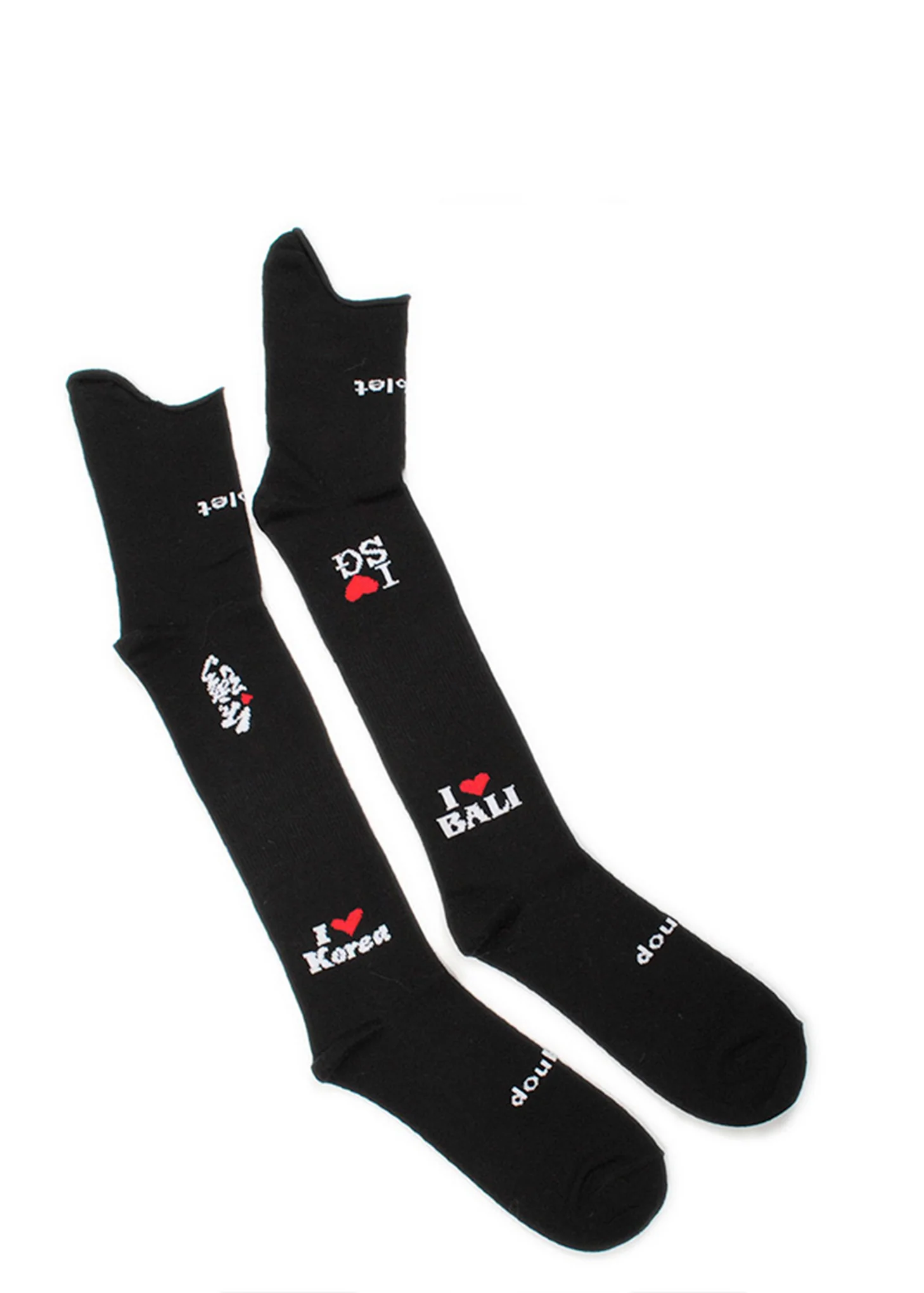 Black Souvenir High Socks
