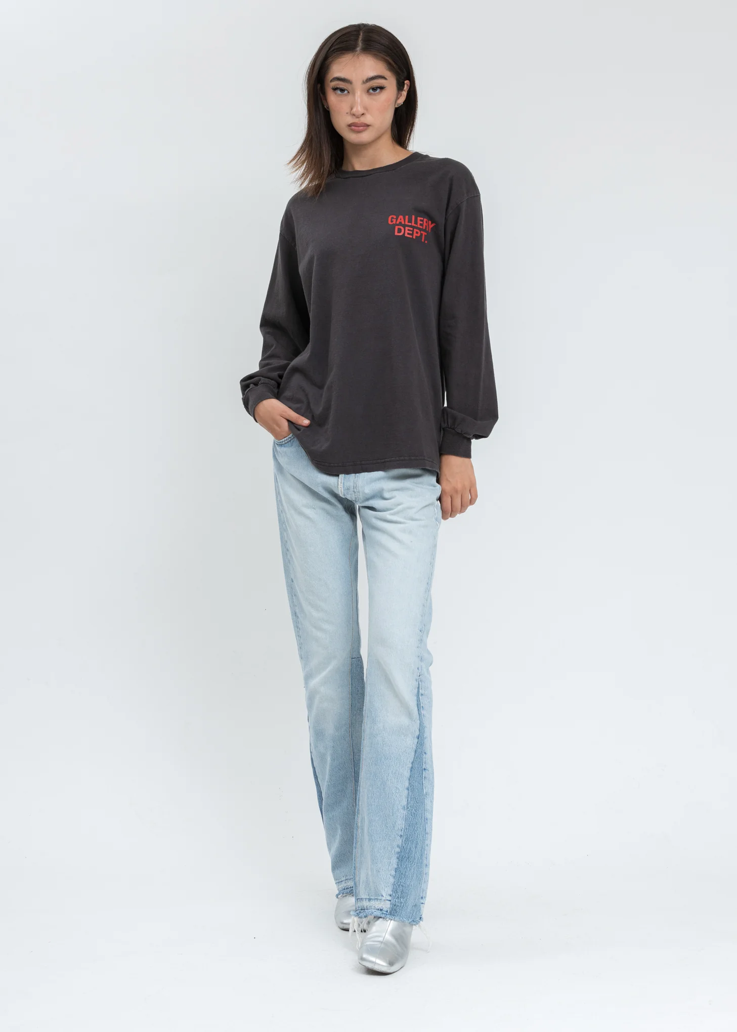 Black Souvenir Tee L/S  (Red Logo) - Image 6
