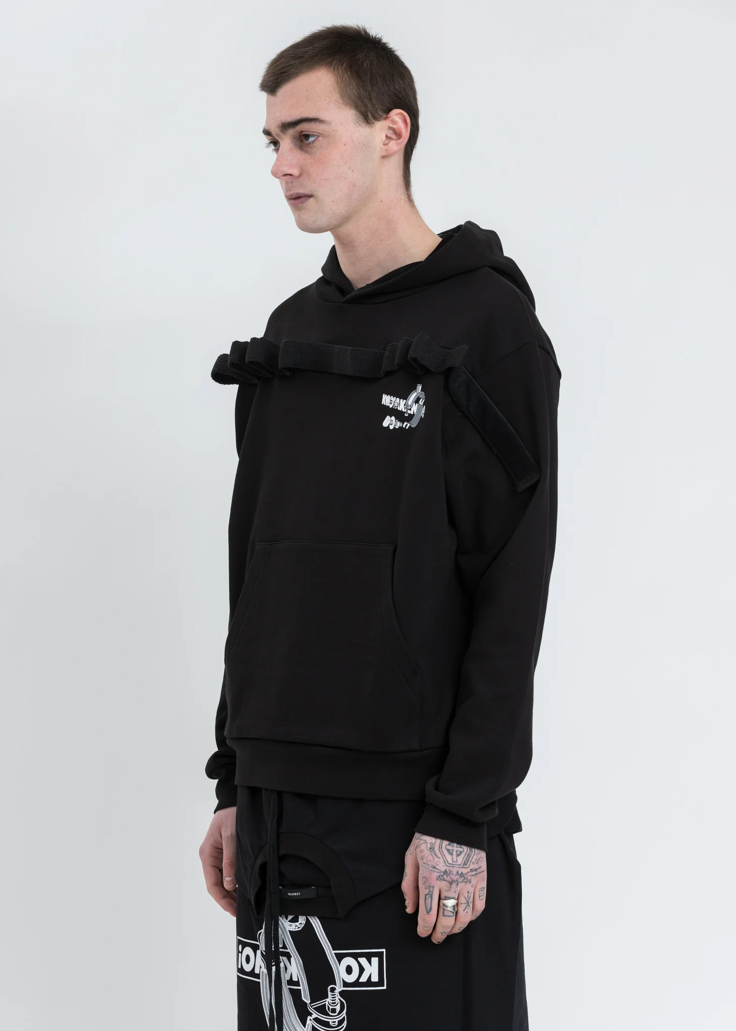 Black Space Ratio Hoodie - Image 3