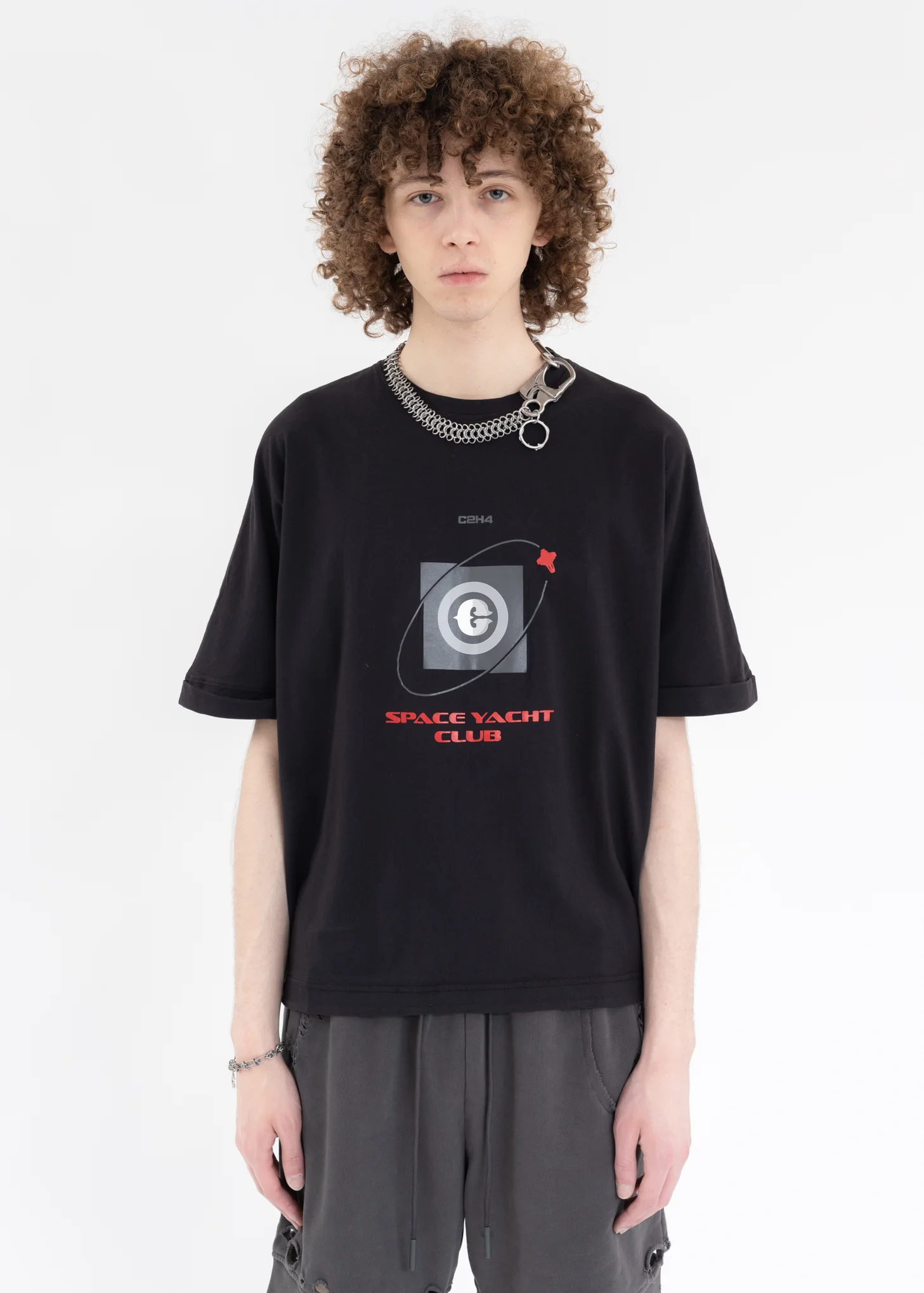 Dark Grey â€œSpace Yacht Clubâ€ T-shirt