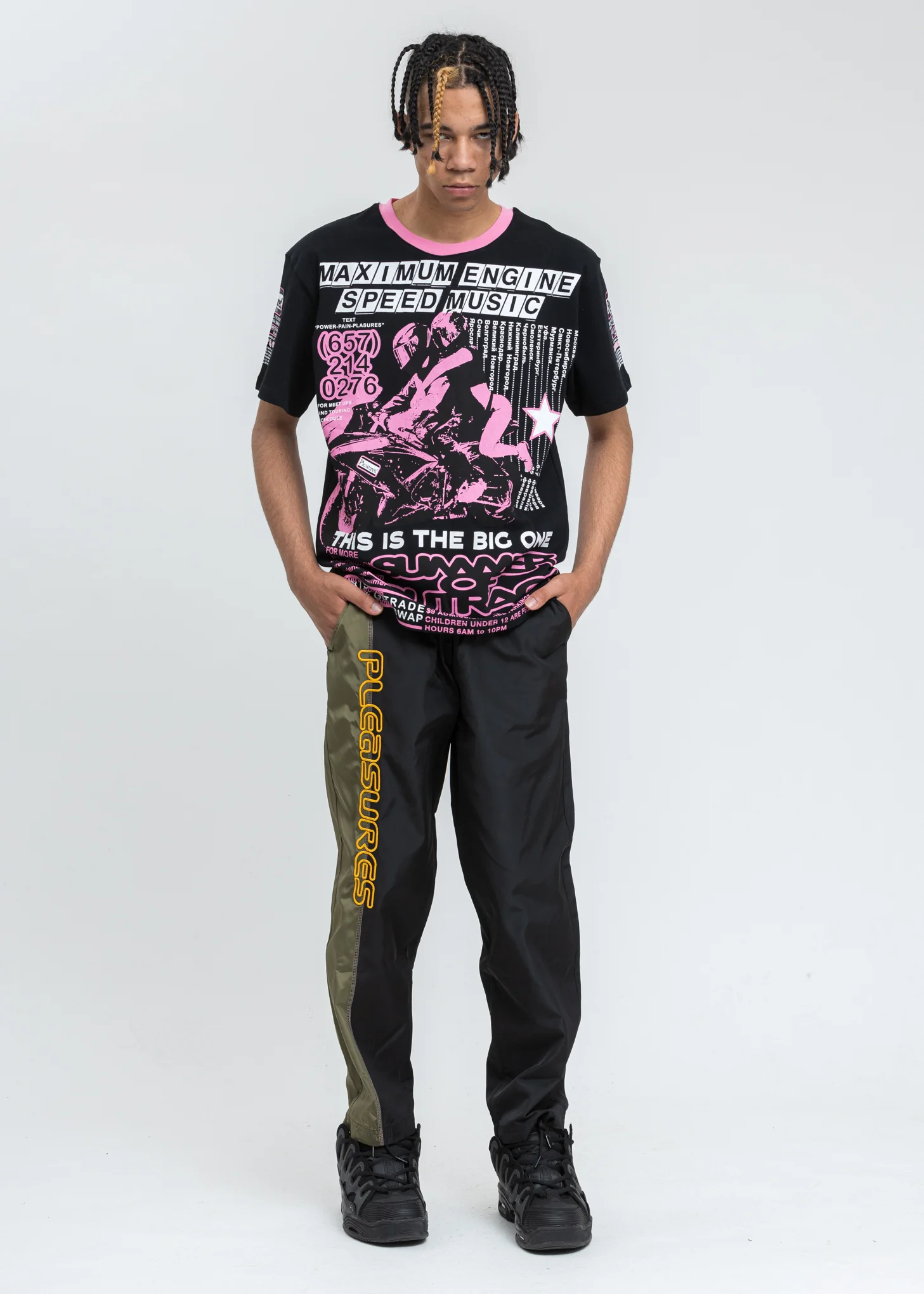 Black Speed Music Heavyweight T-Shirt - Image 6