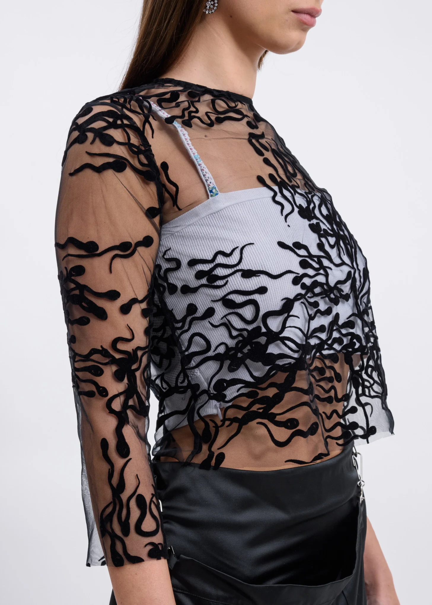 Black Sperm Flock Top - Image 3