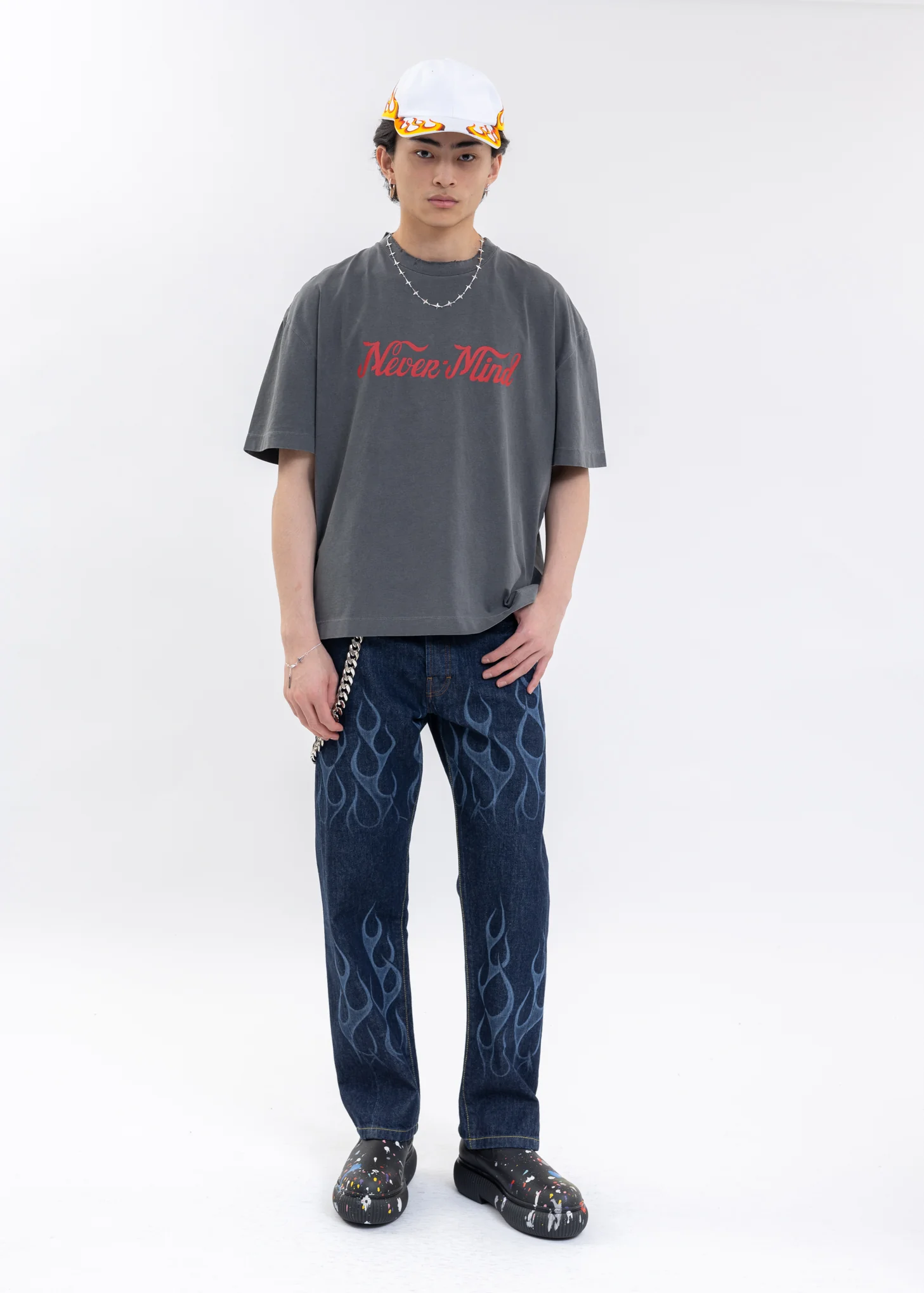 Washed Black SPIRIT NEVERMIND T-Shirt - Image 5