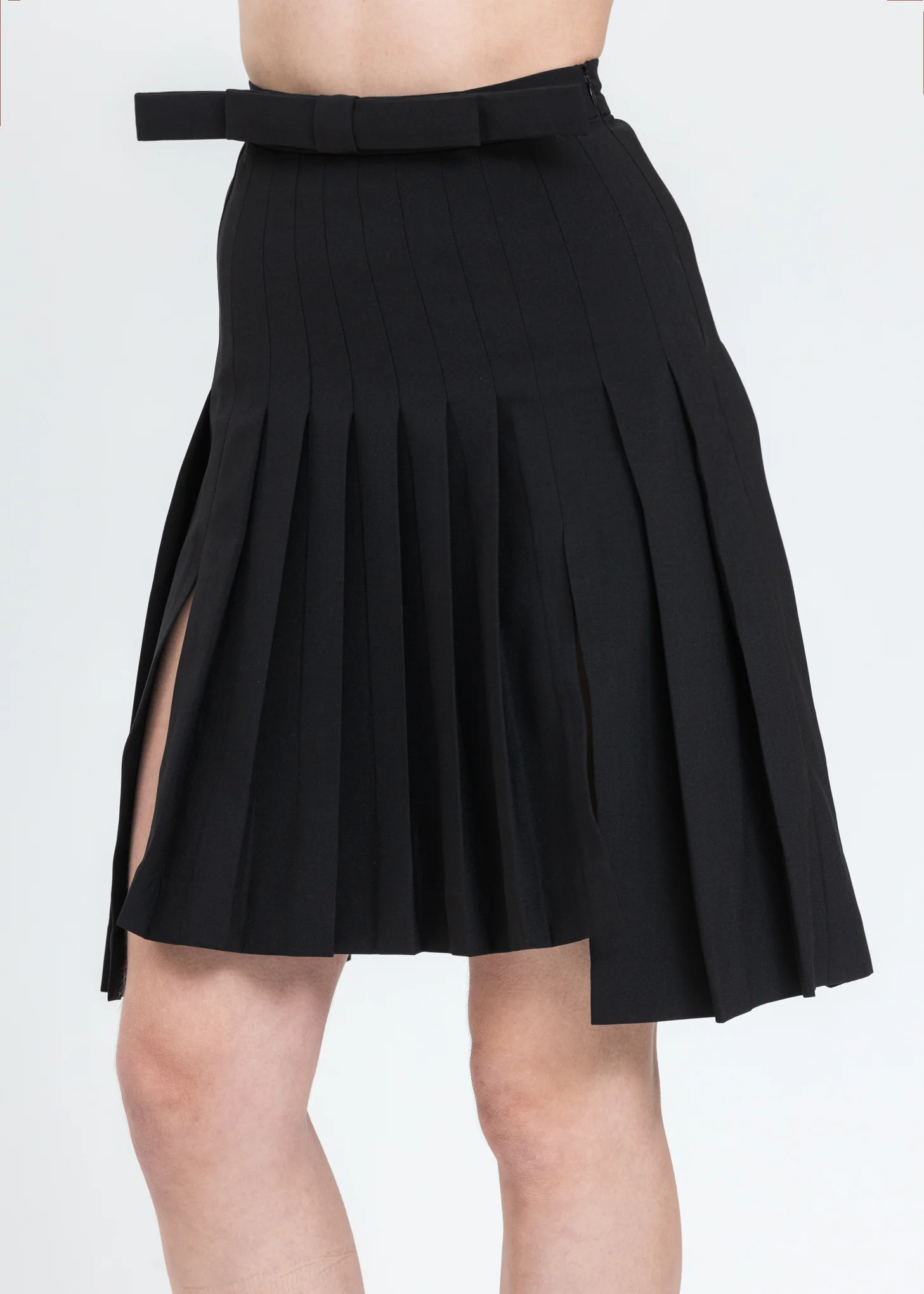 Black Split Pleat Skirt - Image 5