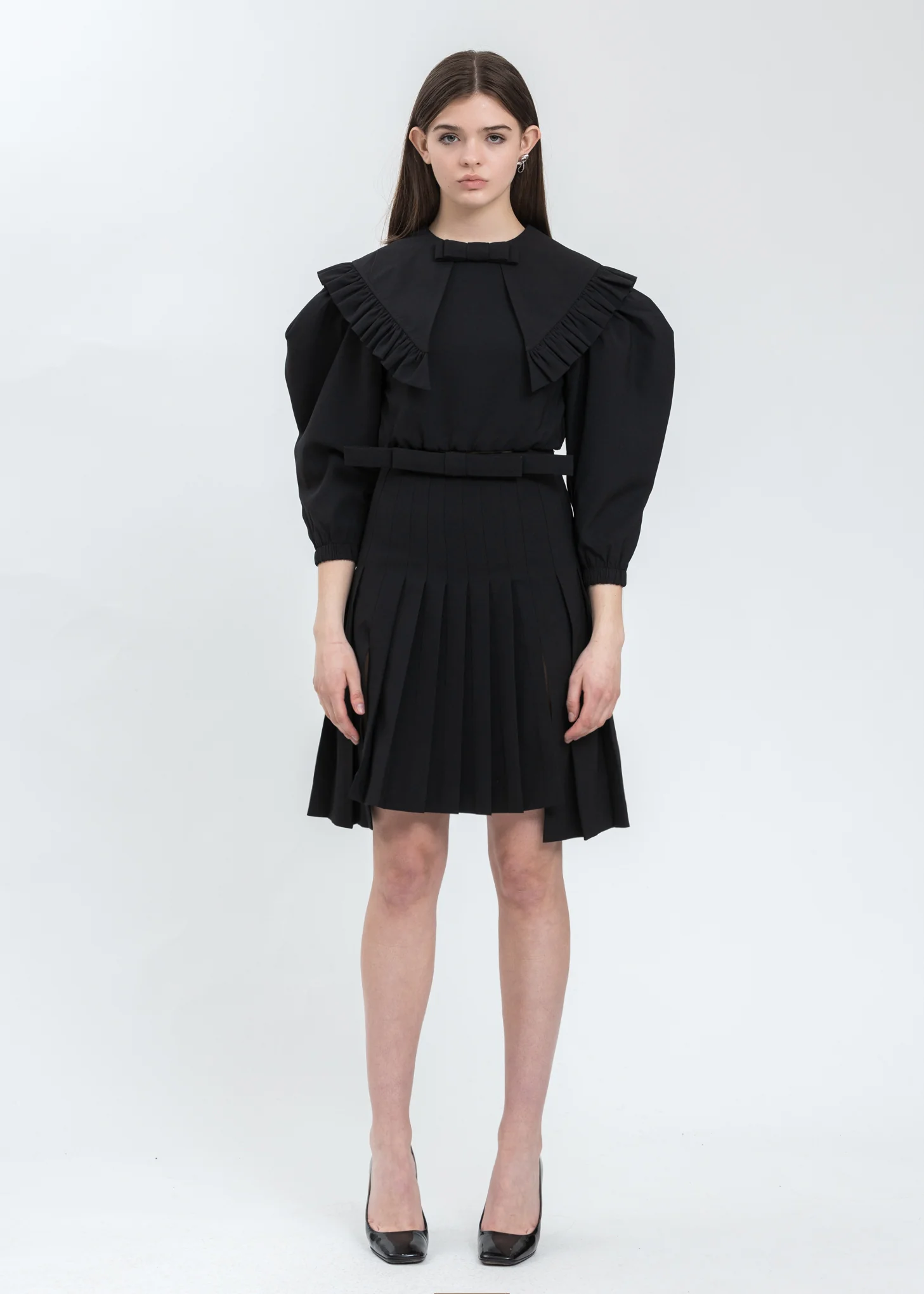 Black Split Pleat Skirt - Image 6