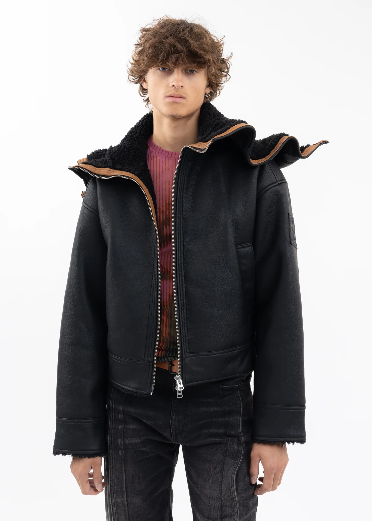 BLACK SPLIT WIRE JACKET - Image 8
